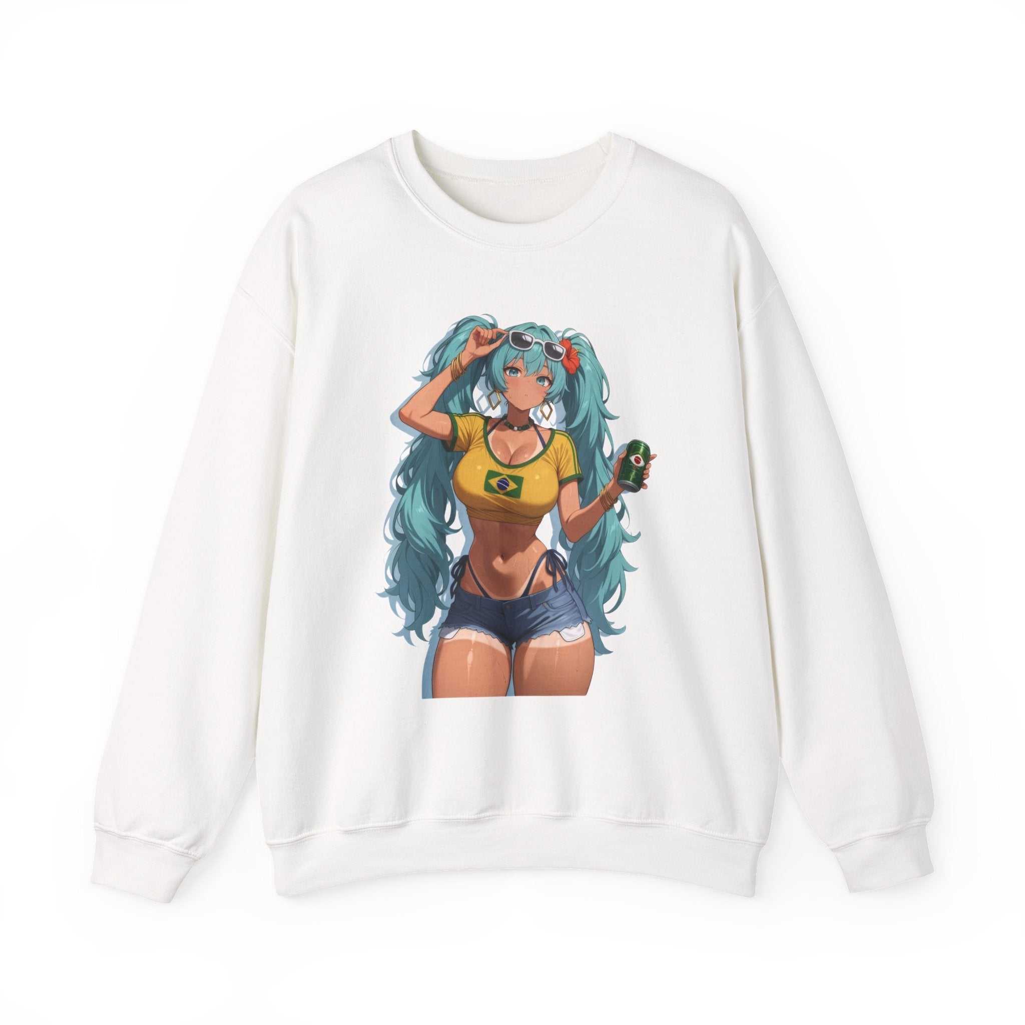 Hatsune Miku Brazil Girl Unisex Heavy Blend™ Crewneck Sweatshirt