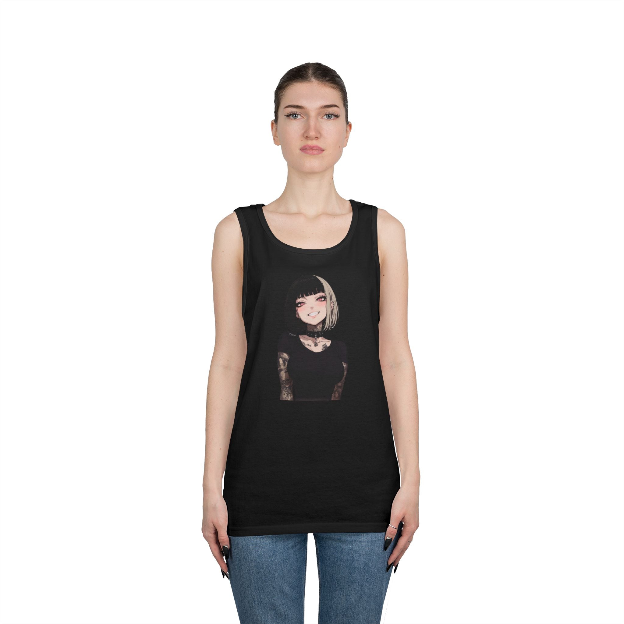 Himiko Toga Gothic Tattooed Style Heavy Cotton Tank Top
