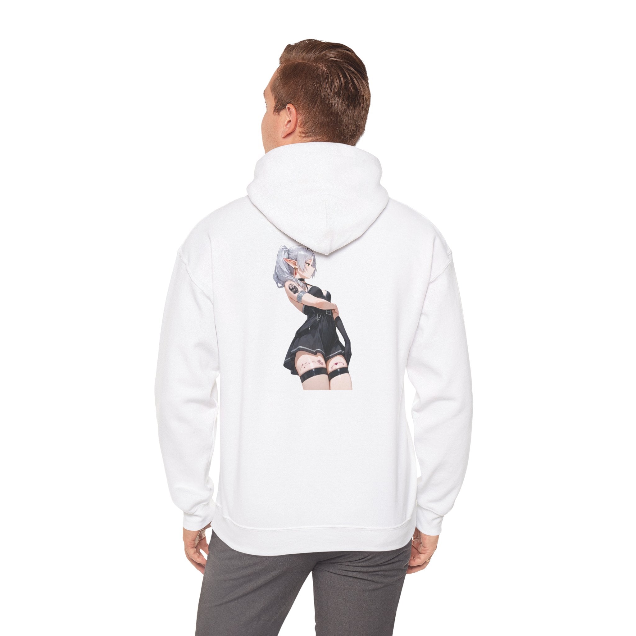 Sexy Frieren Tattooed Black Outfit Unisex Heavy Blend™ Hooded Sweatshirt