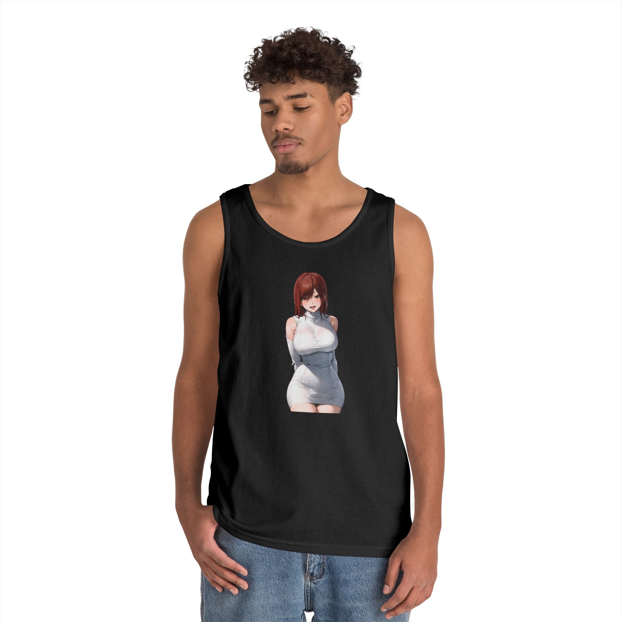 Ezra Scarlet Charming White Dress Anime Heavy Cotton Tank Top