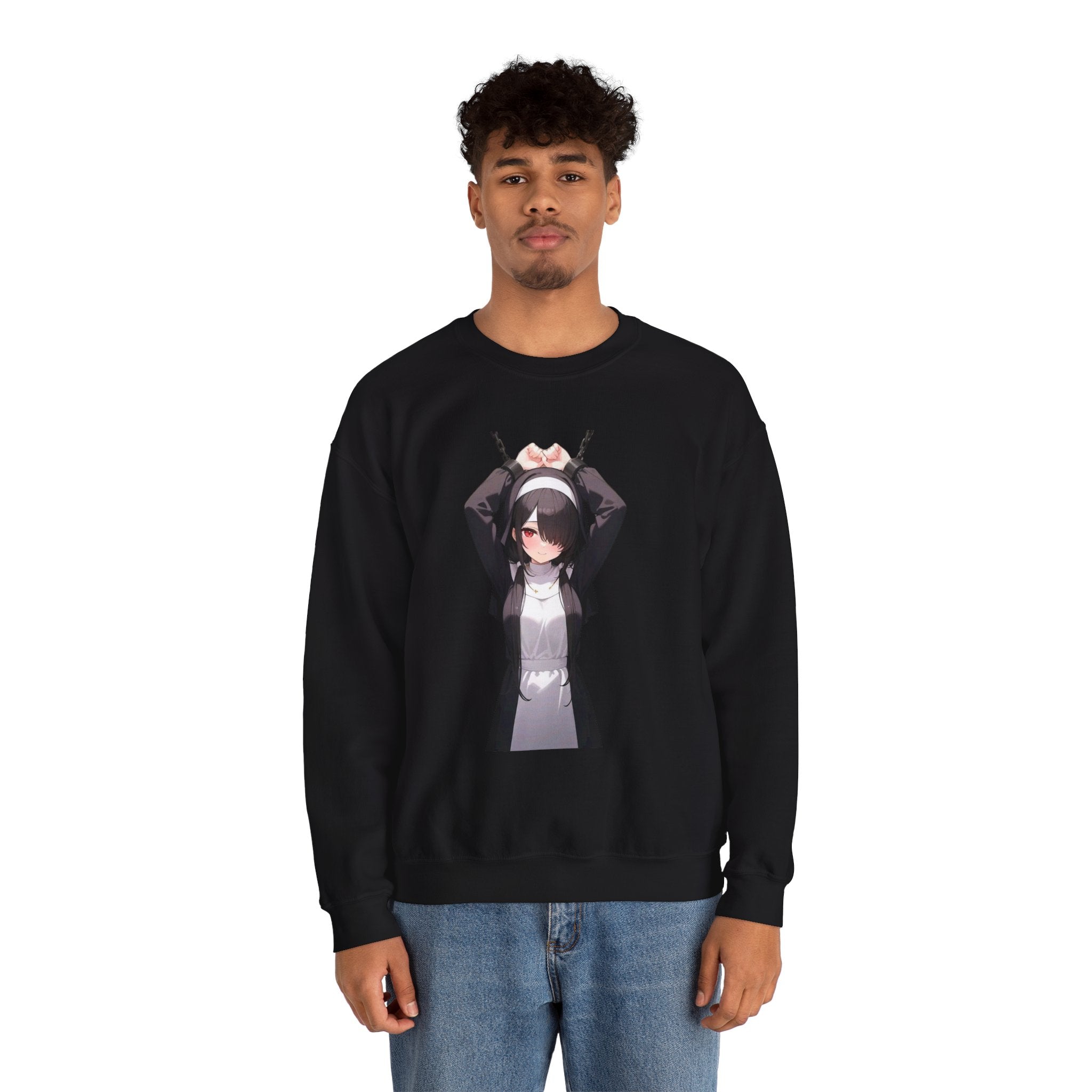 Tokisaki Kurum Nun Gothic Unisex Heavy Blend™ Crewneck Sweatshirt
