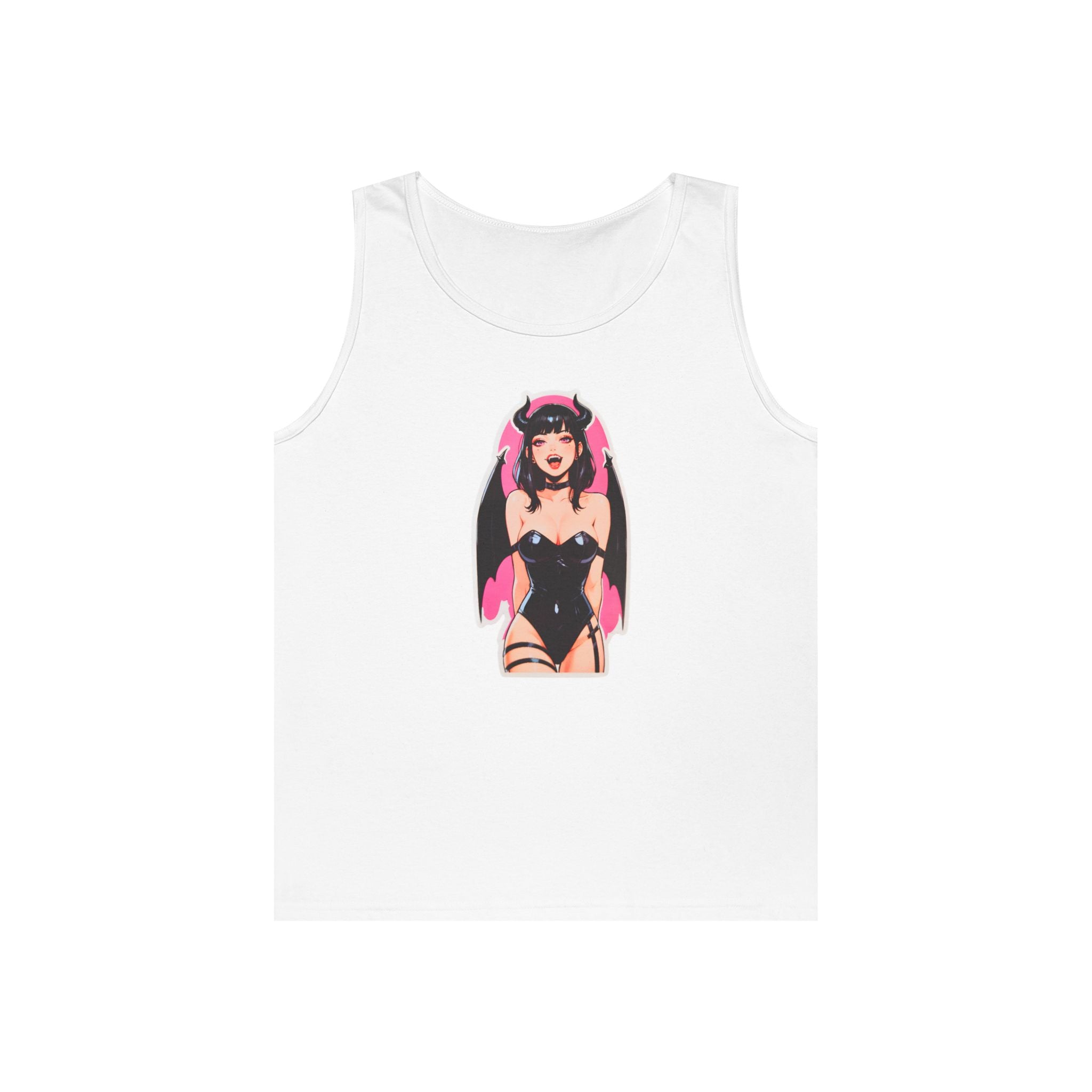 Succubus Ahegao Dark Gothic Heavy Cotton Tank Top