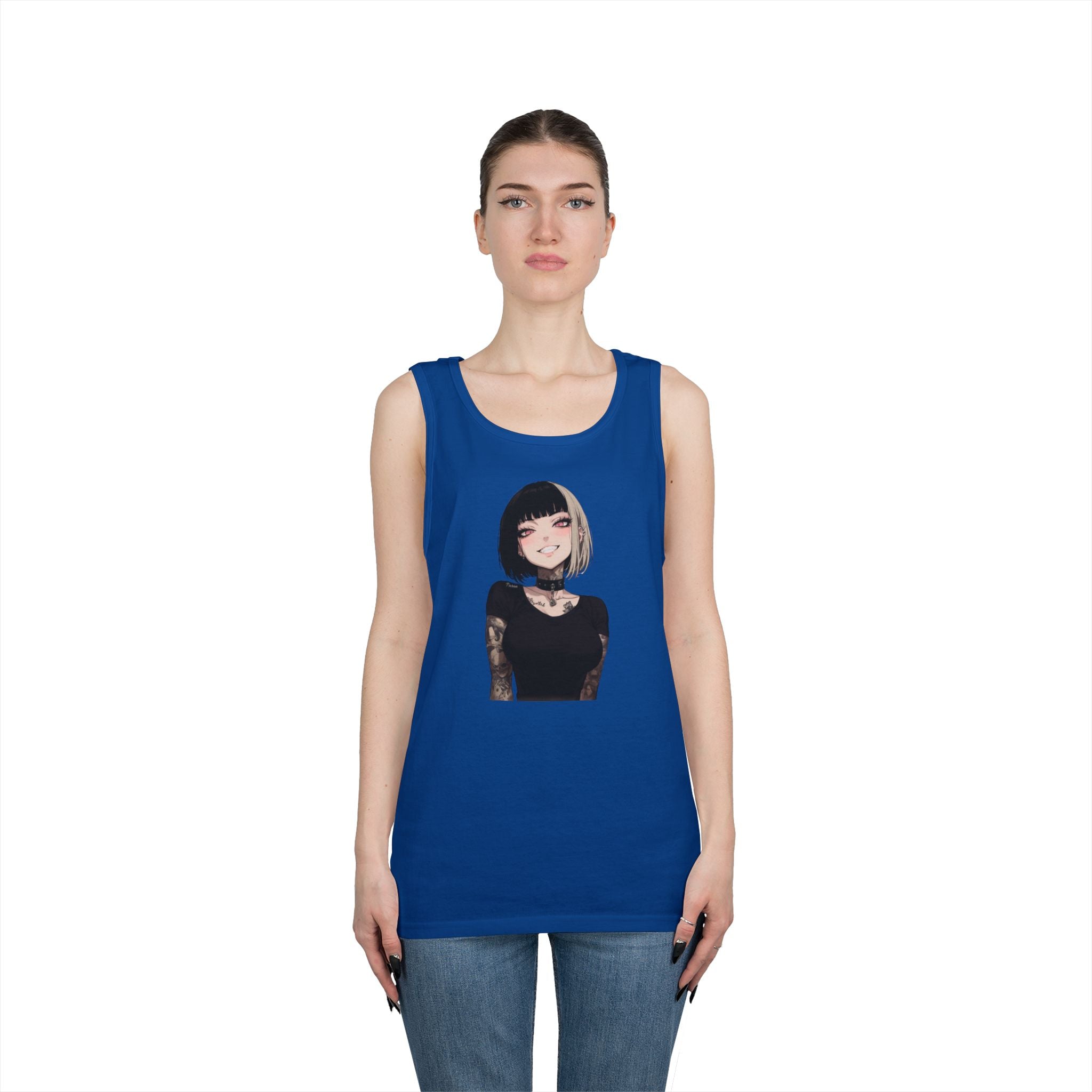 Himiko Toga Gothic Tattooed Style Heavy Cotton Tank Top