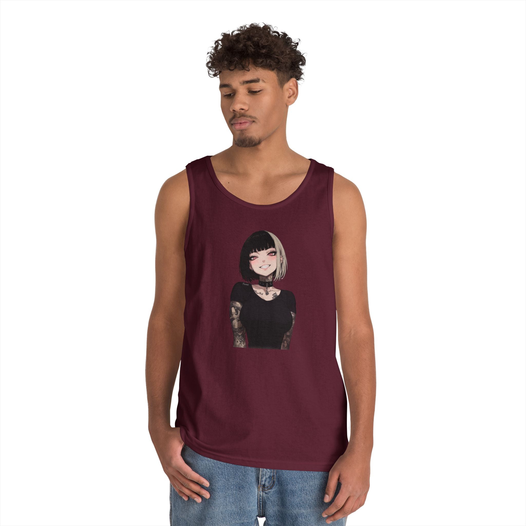 Himiko Toga Gothic Tattooed Style Heavy Cotton Tank Top