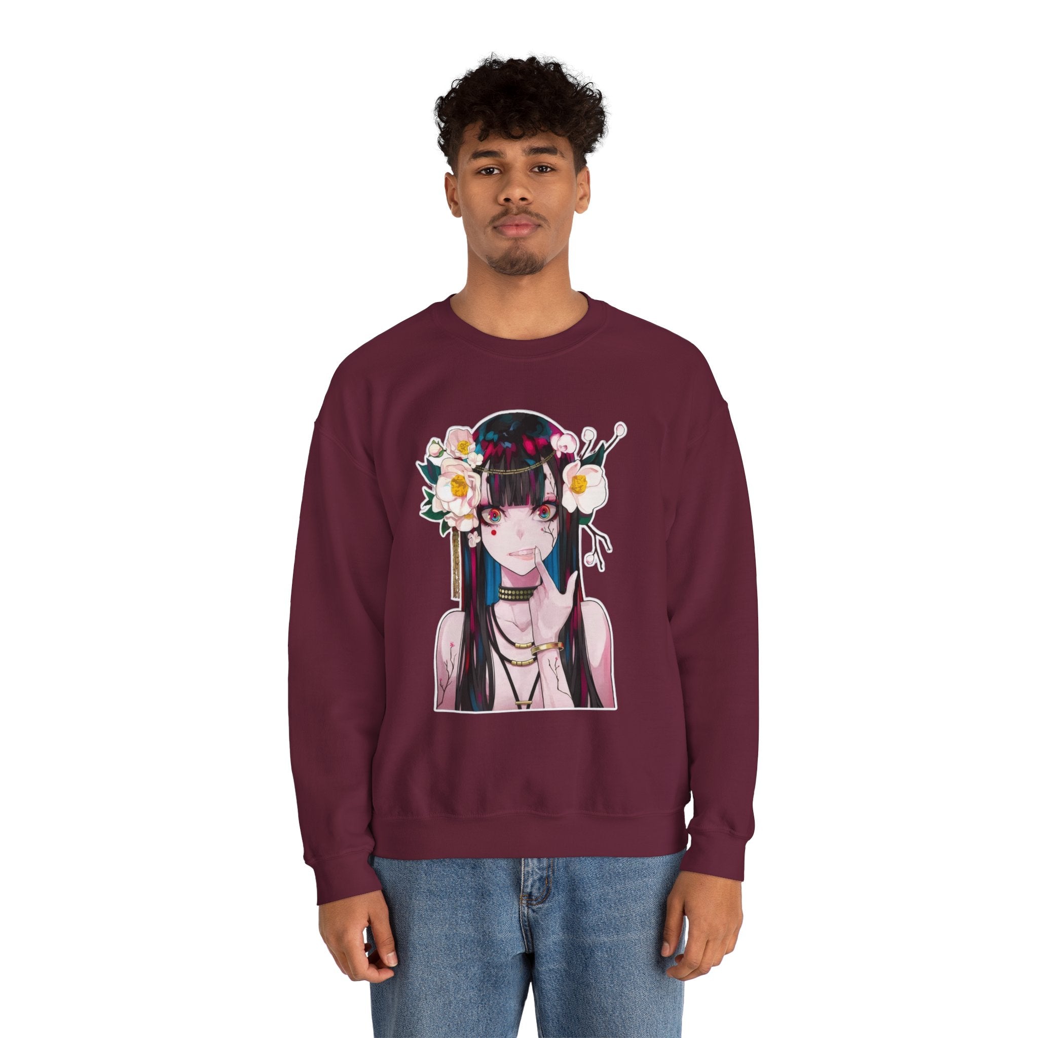 Vampire Girl Dark Fantasy Unisex Heavy Blend™ Crewneck Sweatshirt