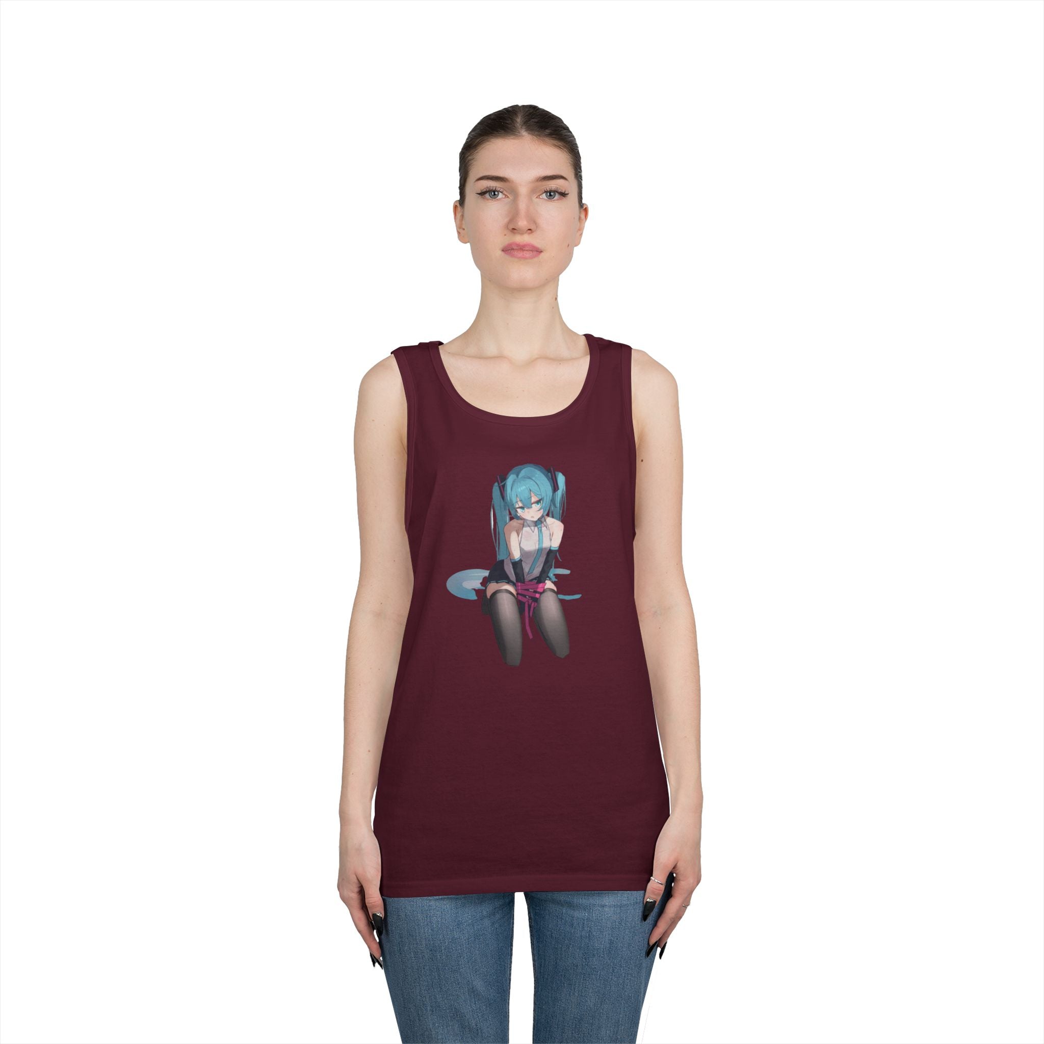 Hatsune Miku Bound Cute Anime Heavy Cotton Tank Top