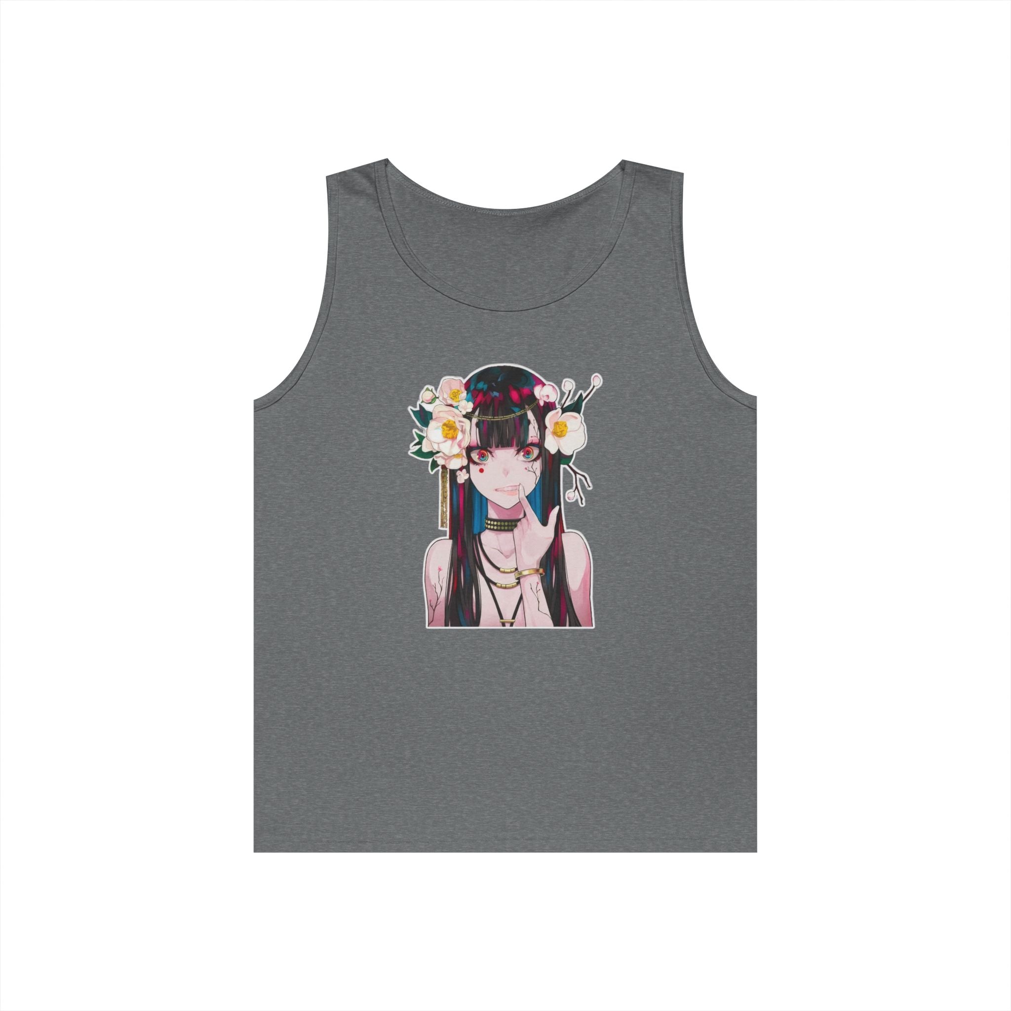 Vampire Girl Dark Fantasy Heavy Cotton Tank Top