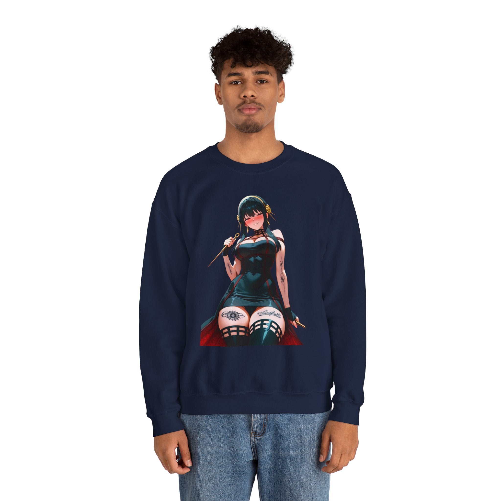 Yor Forger Assassin Gothic Tattooed Unisex Heavy Blend™ Crewneck Sweatshirt