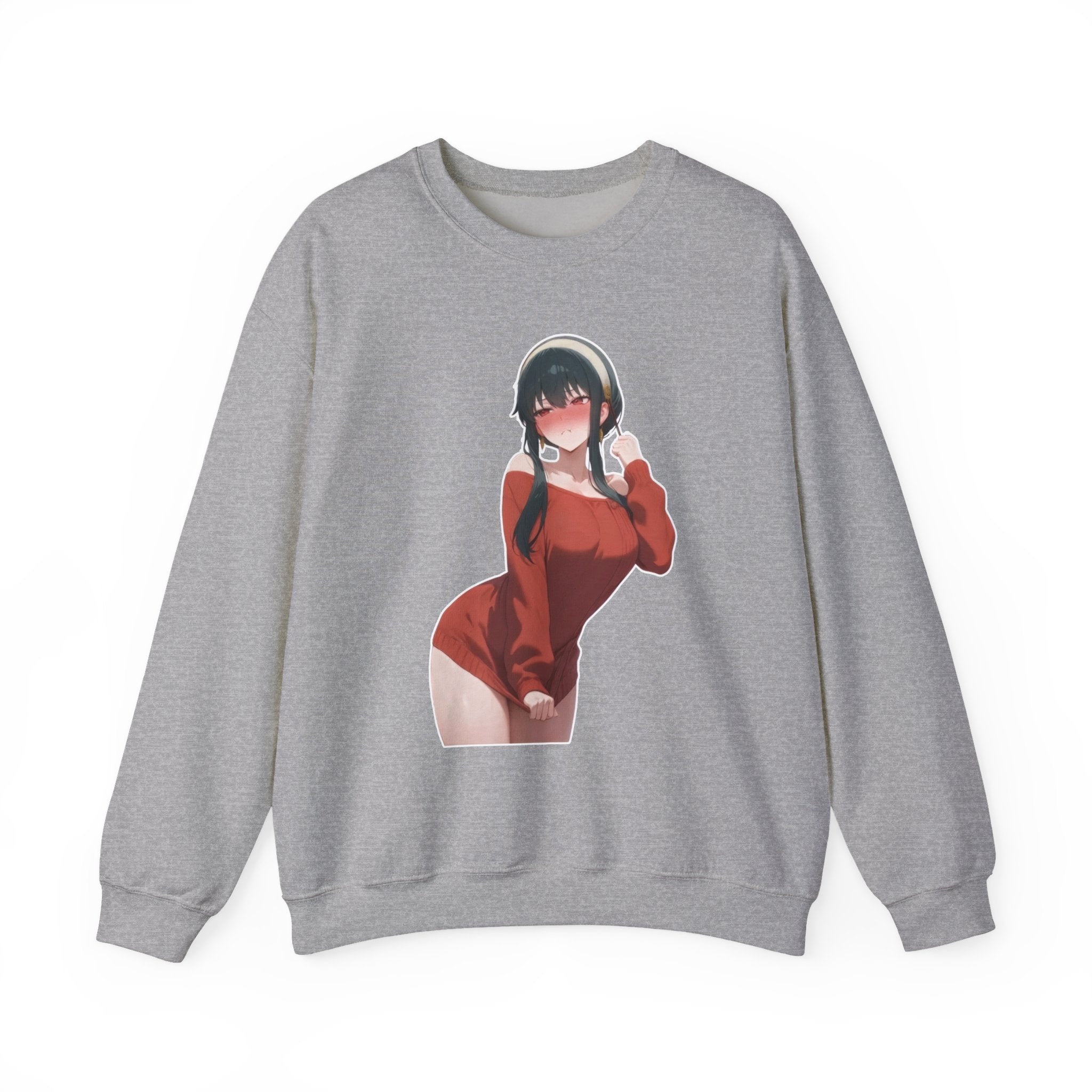 Yor Forger Blushing Waifu Unisex Heavy Blend™ Crewneck Sweatshirt