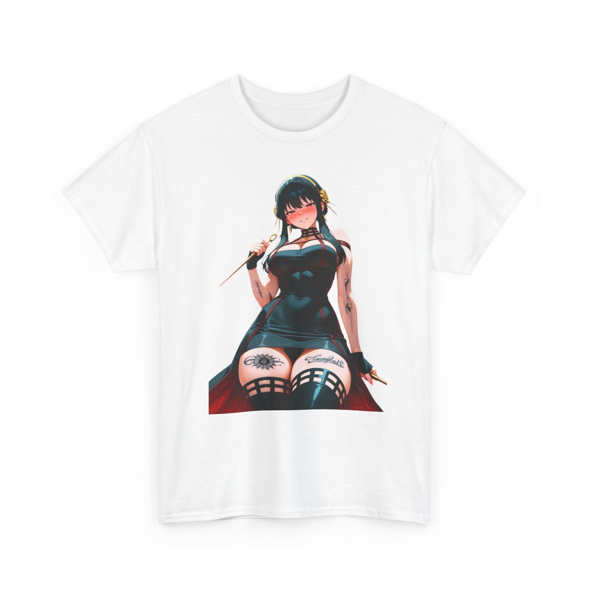Yor Forger Assassin Gothic Tattooed Unisex Heavy Cotton Tee