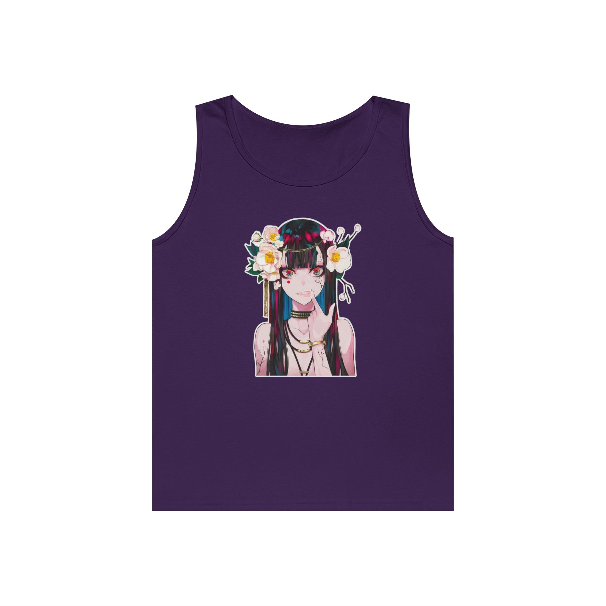 Vampire Girl Dark Fantasy Heavy Cotton Tank Top