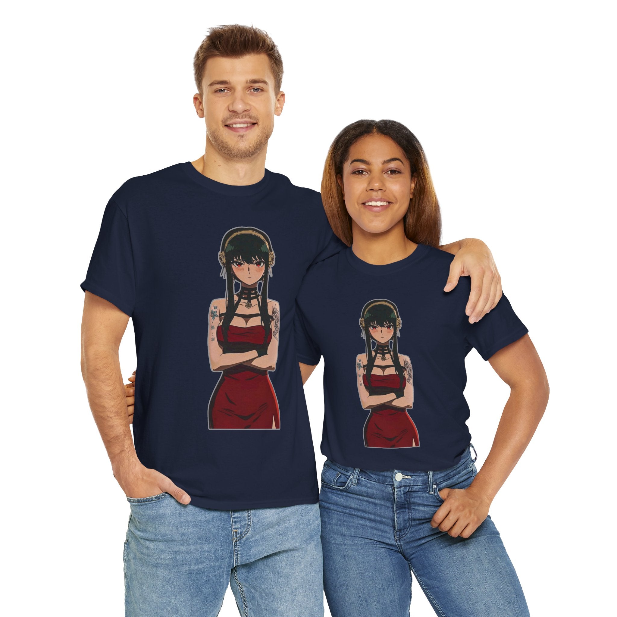 Yor Forger Elegant Tattooed Anime Unisex Heavy Cotton Tee