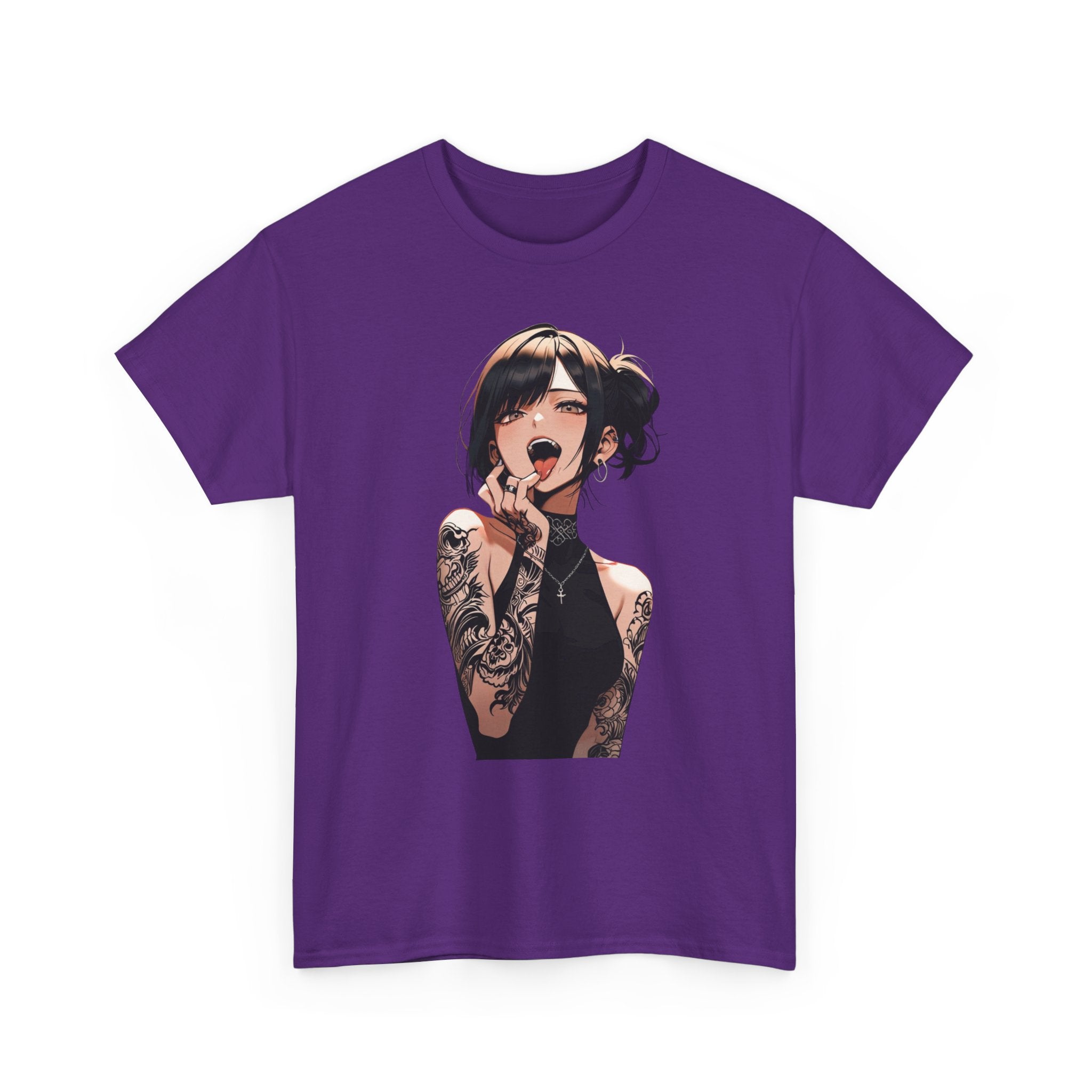 Gothic Himiko Toga Tattooed Ahegao Heavy Cotton Tee