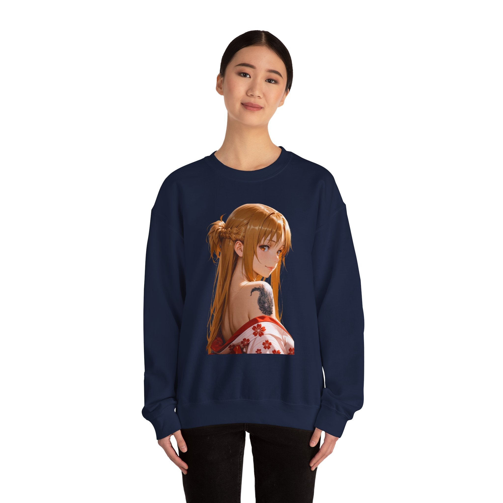 Asuna Kimono Tattoo Unisex Heavy Blend™ Crewneck Sweatshirt