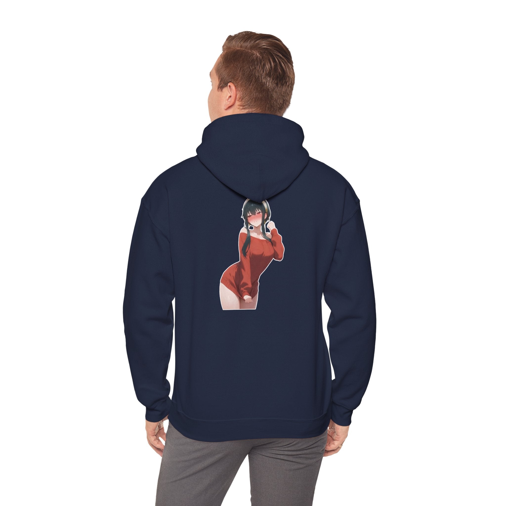 Yor Forger Blushing Waifu Unisex Heavy Blend™ Hooded Sweatshirt