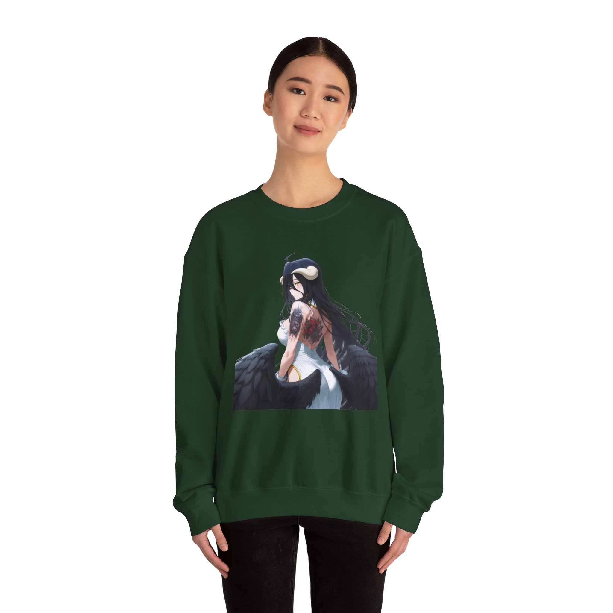 Gothic Albedo Overlord Waifu Unisex Heavy Blend™ Crewneck Sweatshirt