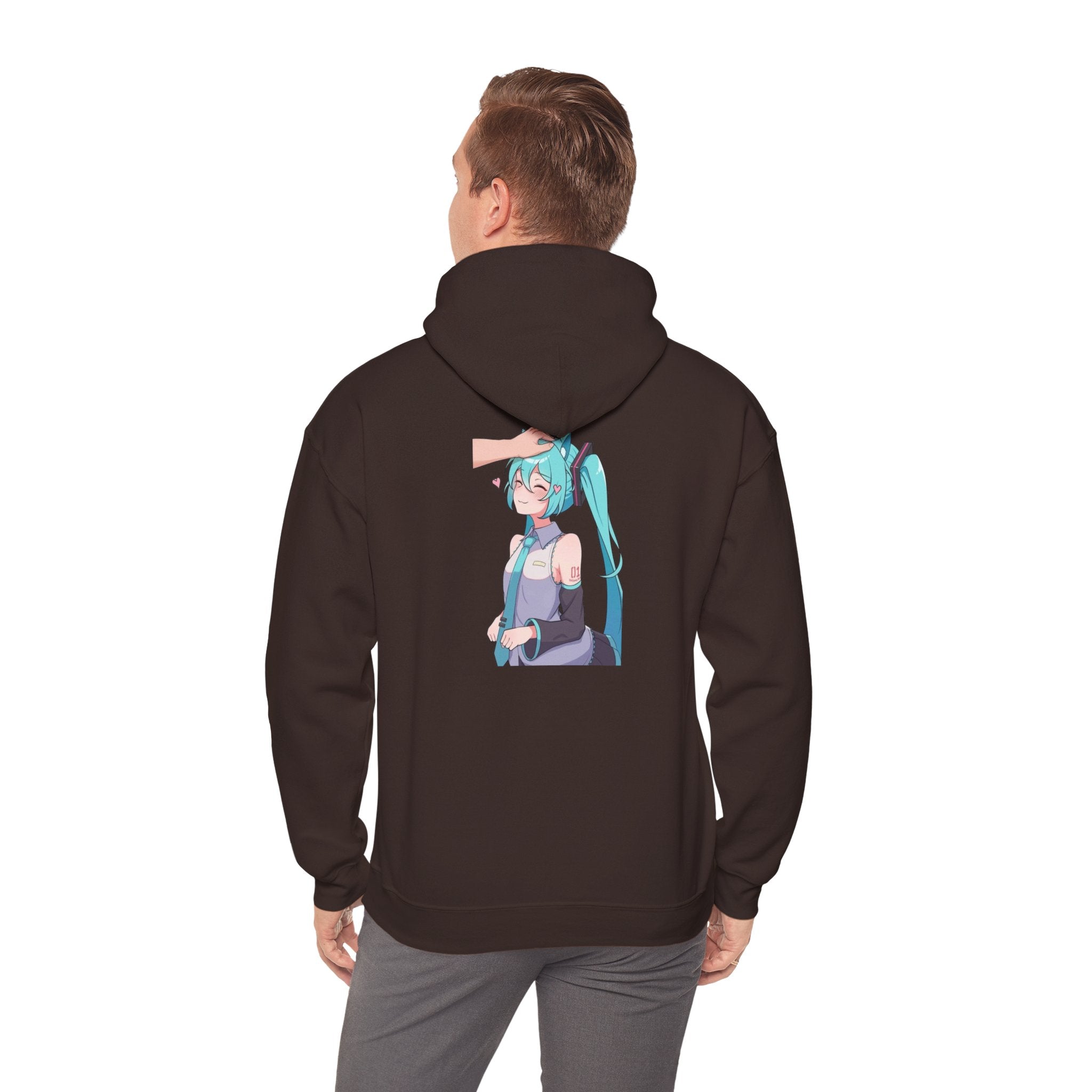 Hatsune Miku Headpat Smiling Catgirl Unisex Heavy Blend™ Hooded Sweatshirt