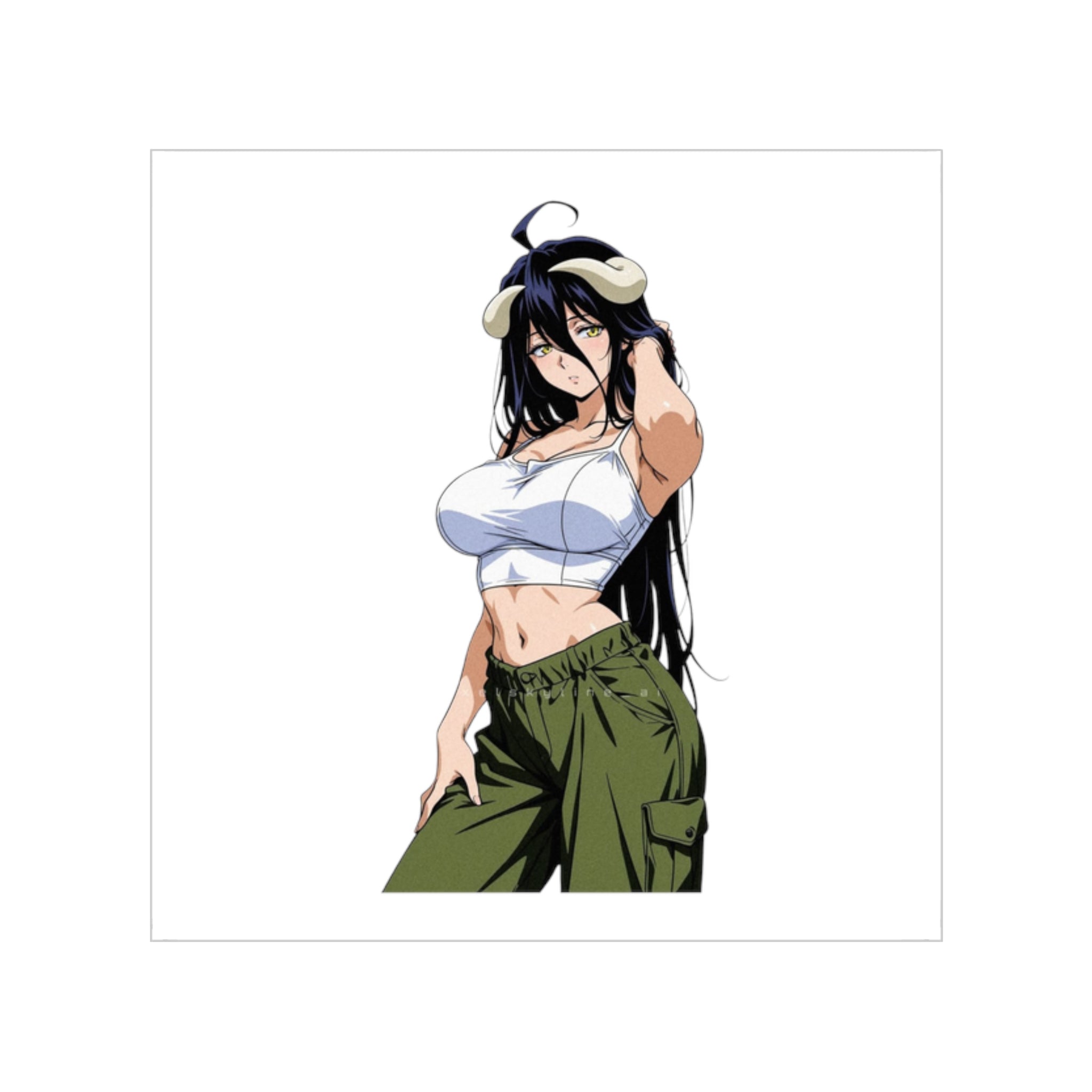 Albedo Overlord Street Style Waifu Sticker