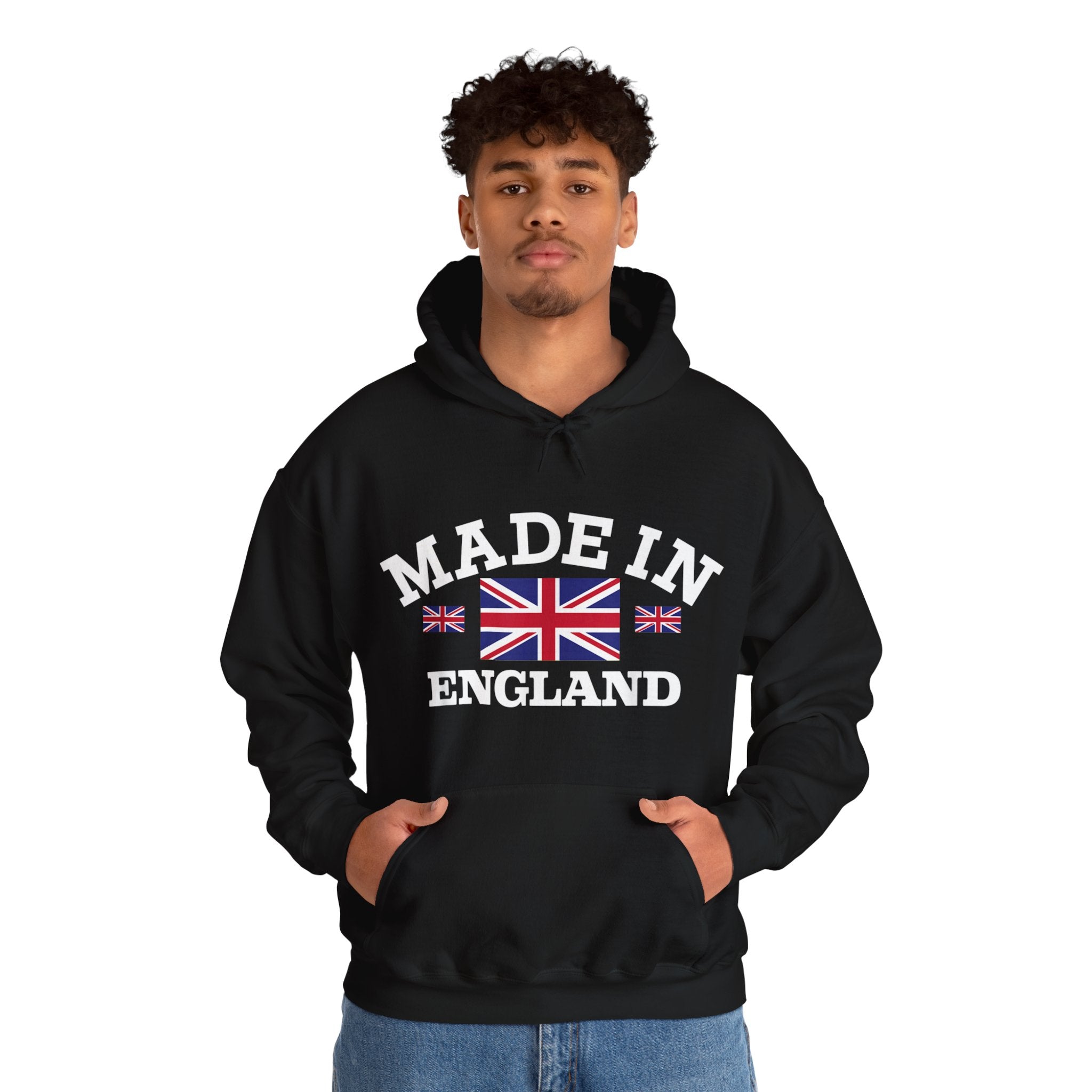 Made in England British Flag Union Jack Unisex Heavy Blend™ Hooded Sweatshirt