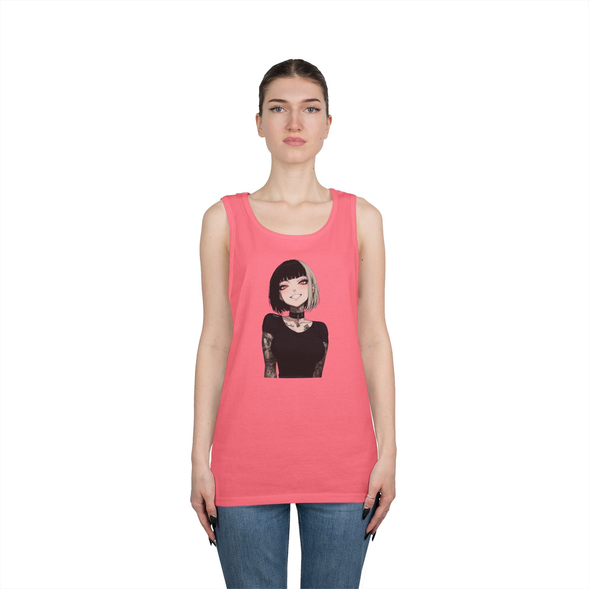 Himiko Toga Gothic Tattooed Style Heavy Cotton Tank Top