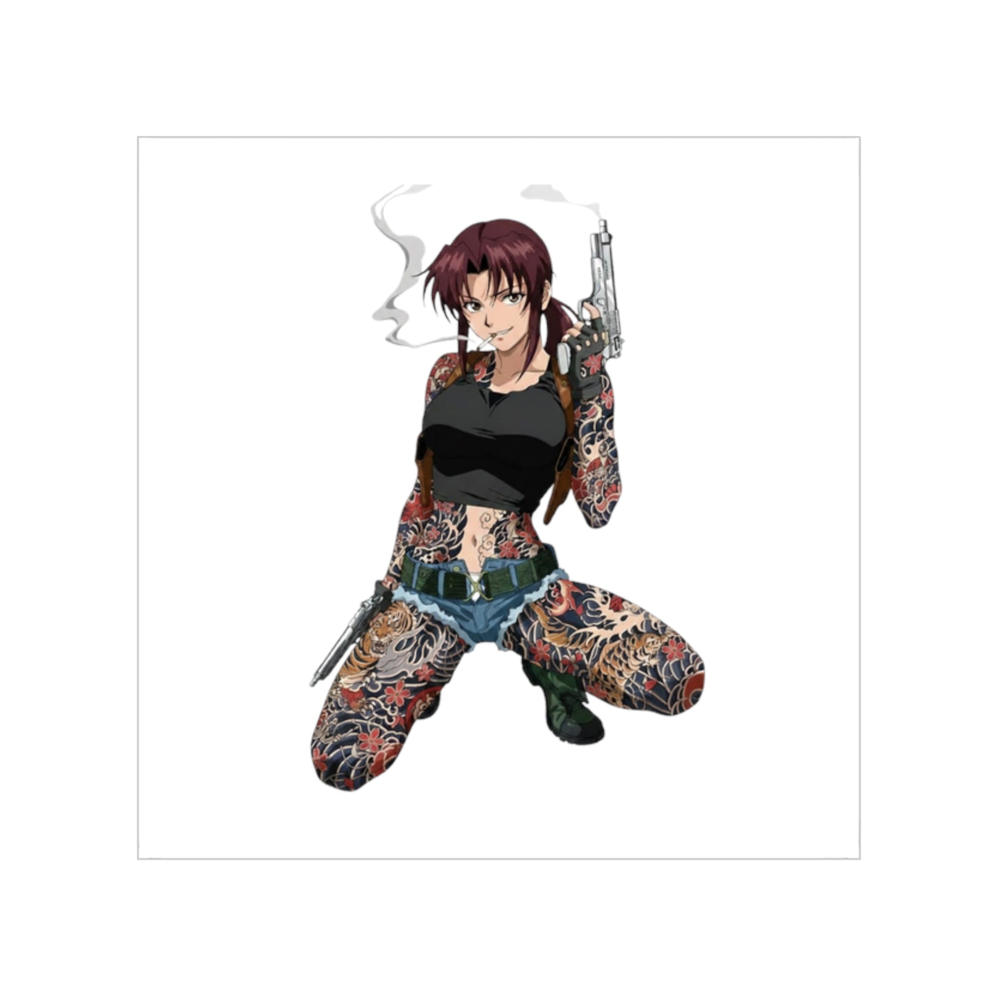 Revy Tattoo Tactical Waifu Sticker