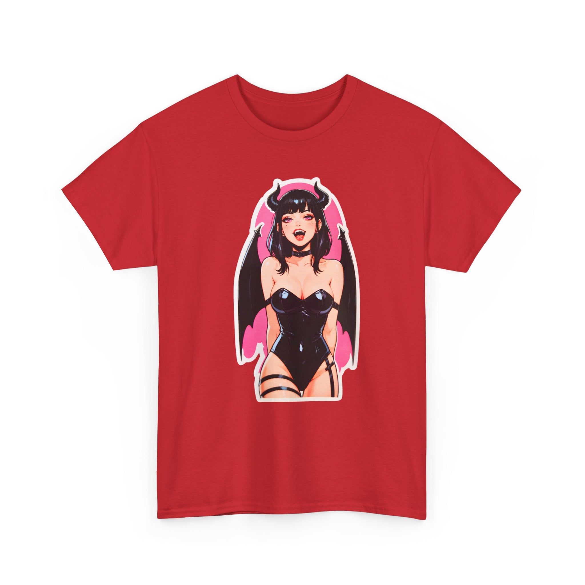 Succubus Ahegao Dark Gothic Unisex Heavy Cotton Tee