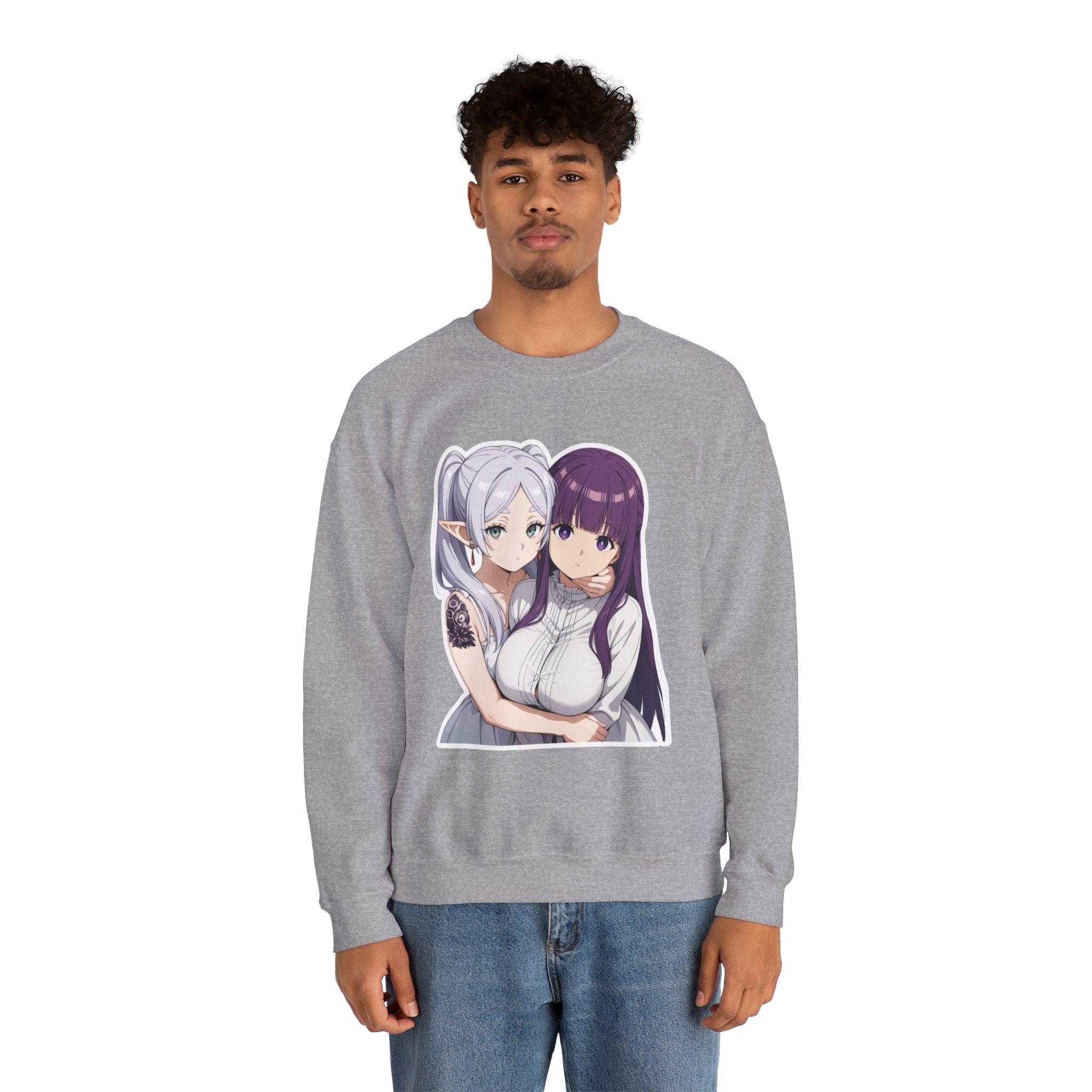 Fern x Frieren Waifu Unisex Heavy Blend™ Crewneck Sweatshirt