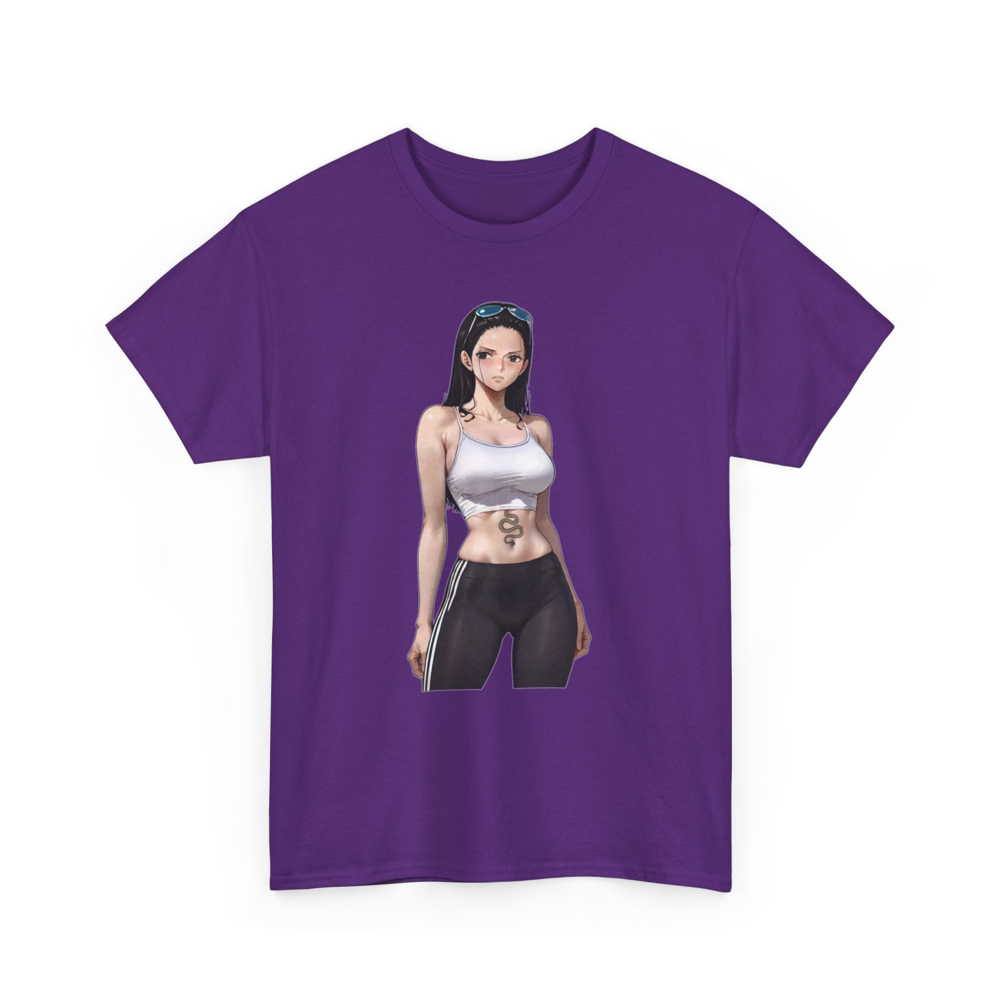 Nico Robin Sporty Snake Tattoo Anime Heavy Cotton Tee