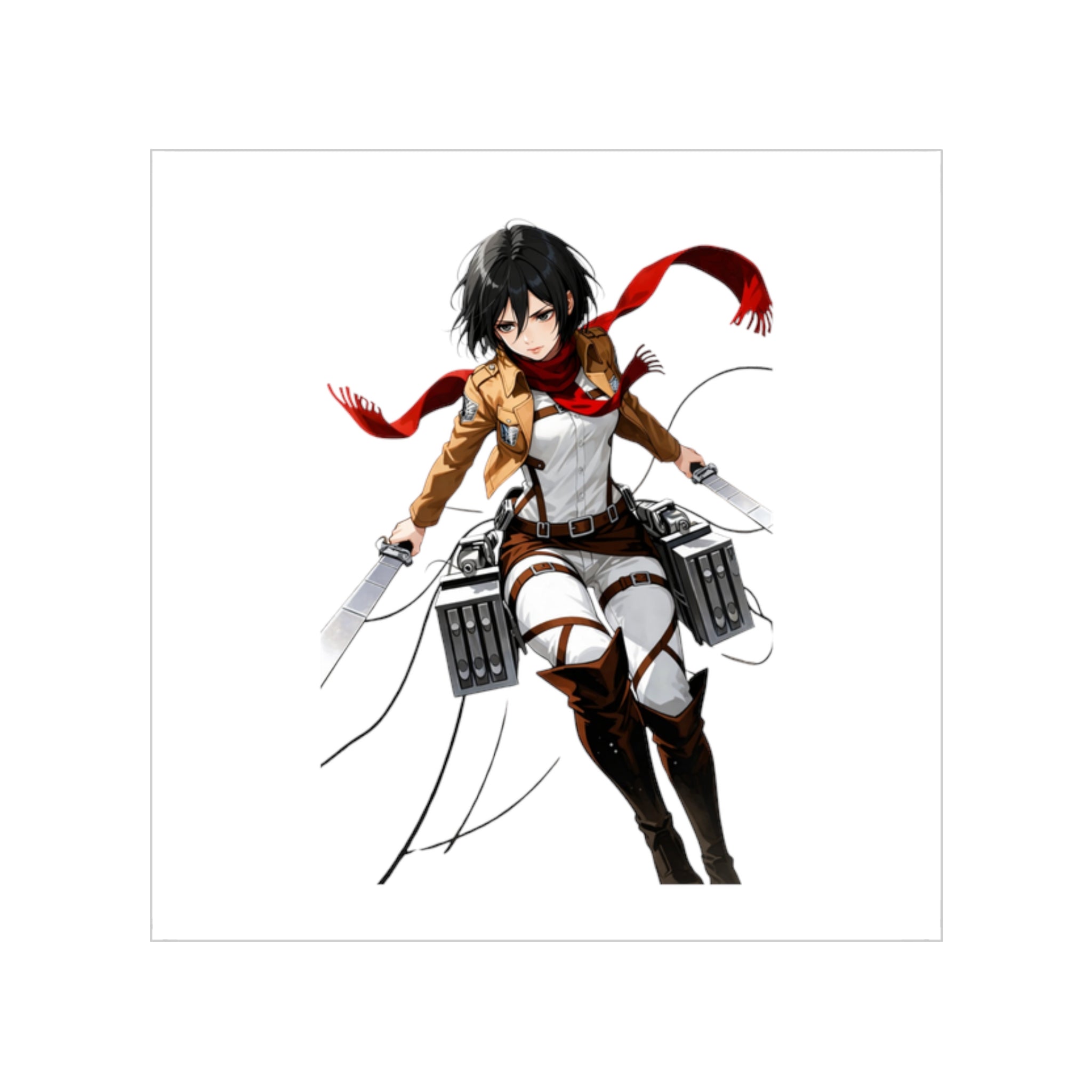 Mikasa Ackerman Tactical Waifu Sticker