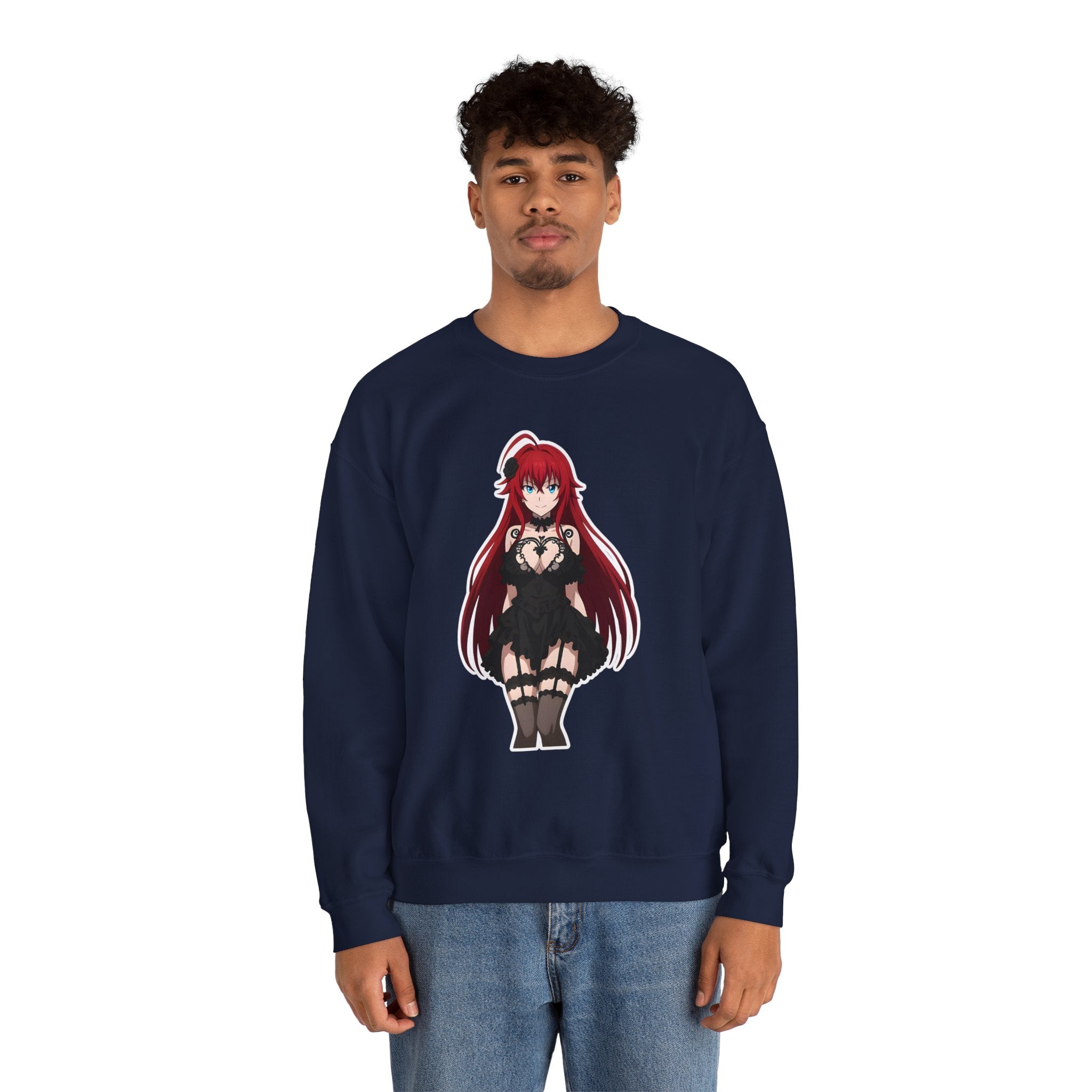 Rias Gremory Gothic Style Waifu Unisex Heavy Blend™ Crewneck Sweatshirt
