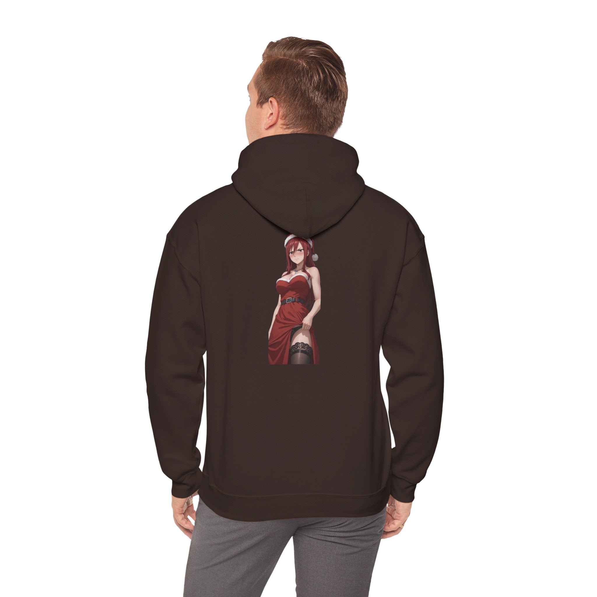 Ezra Scarlet Christmas Themed Angry Anime Unisex Heavy Blend™ Hooded Sweatshirt