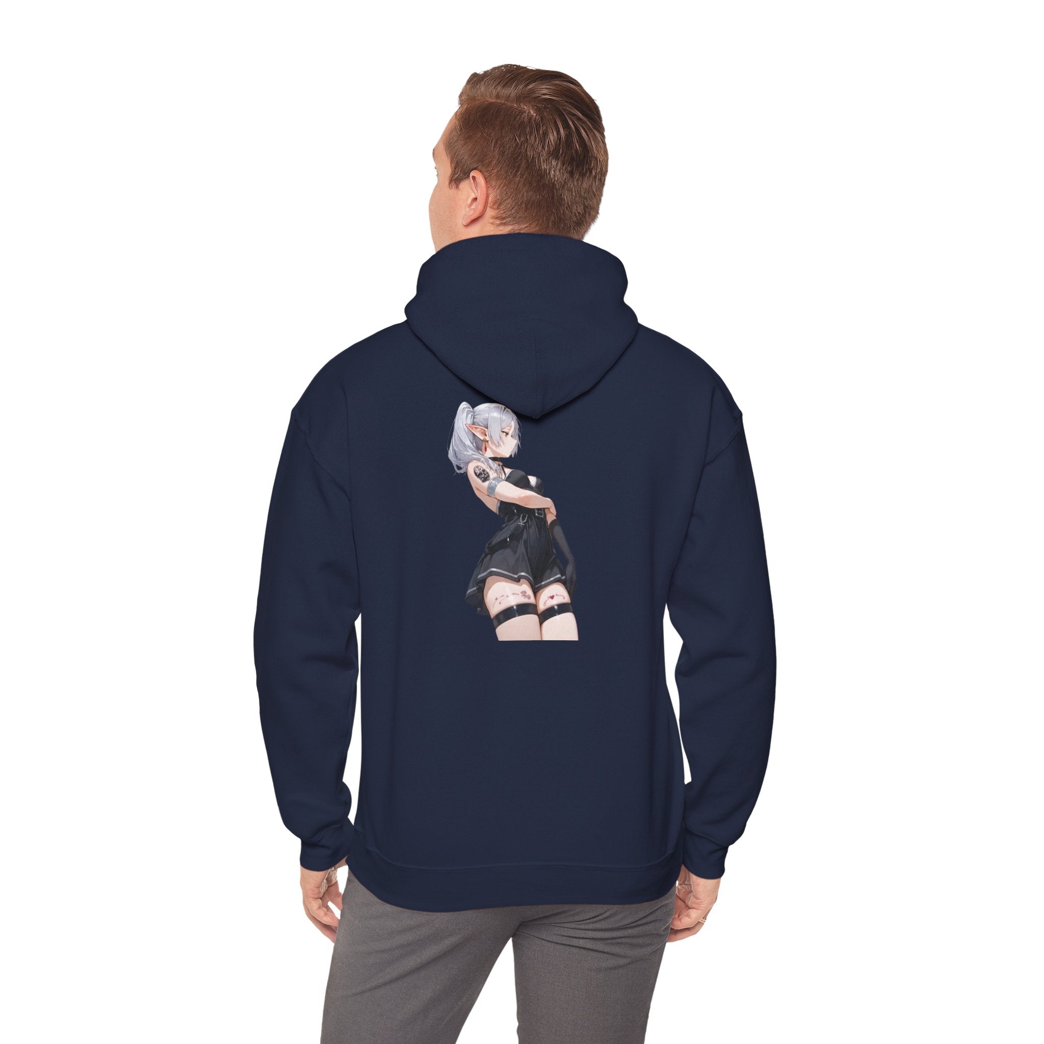 Sexy Frieren Tattooed Black Outfit Unisex Heavy Blend™ Hooded Sweatshirt