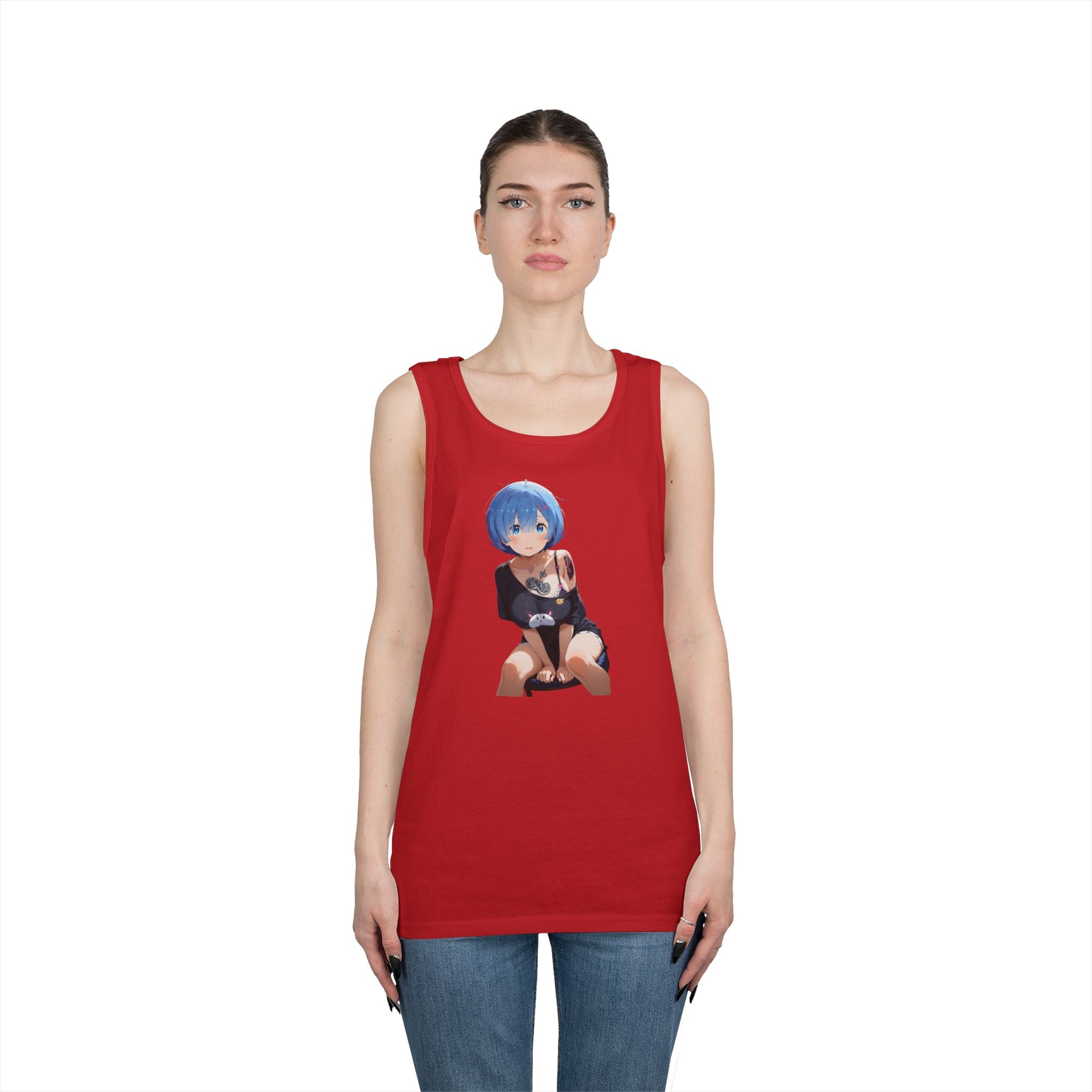 Sexy Rem Tattooed Heavy Cotton Tank Top