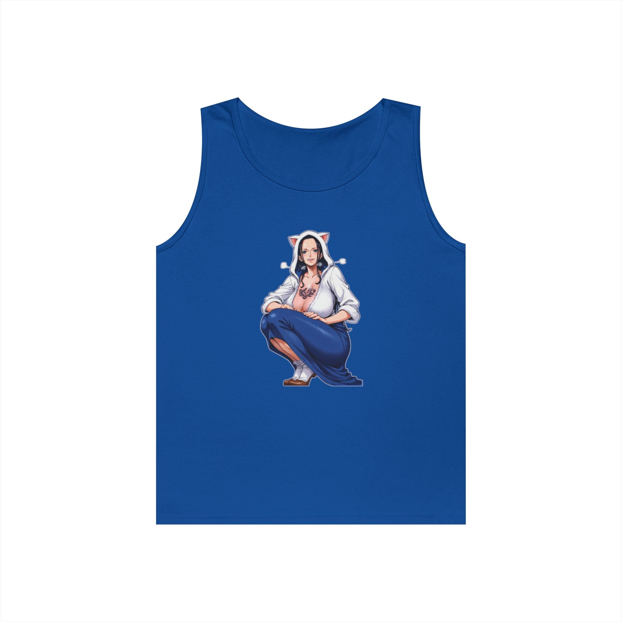 Nico Robin Catgirl Casual Anime Heavy Cotton Tank Top
