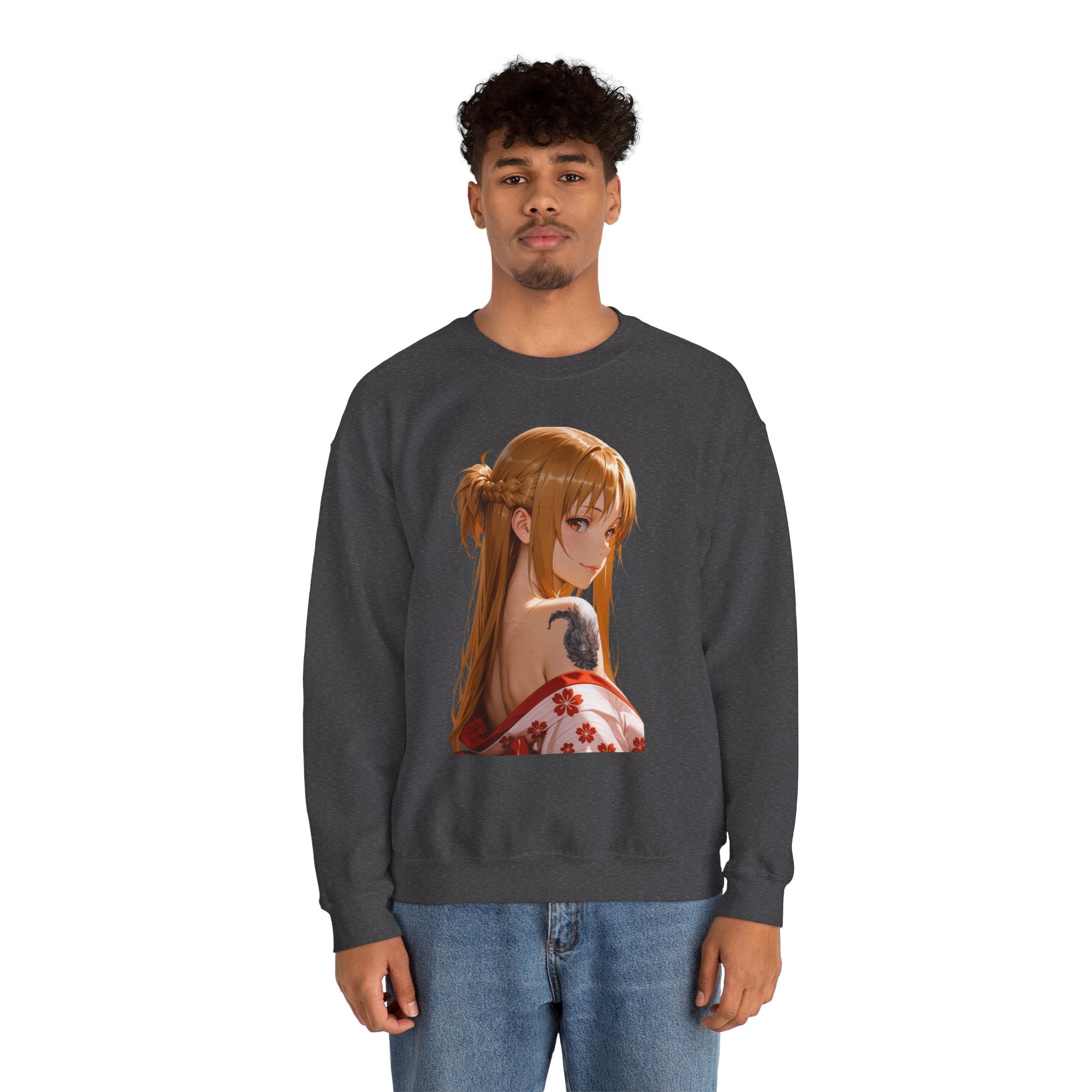 Asuna Kimono Tattoo Unisex Heavy Blend™ Crewneck Sweatshirt