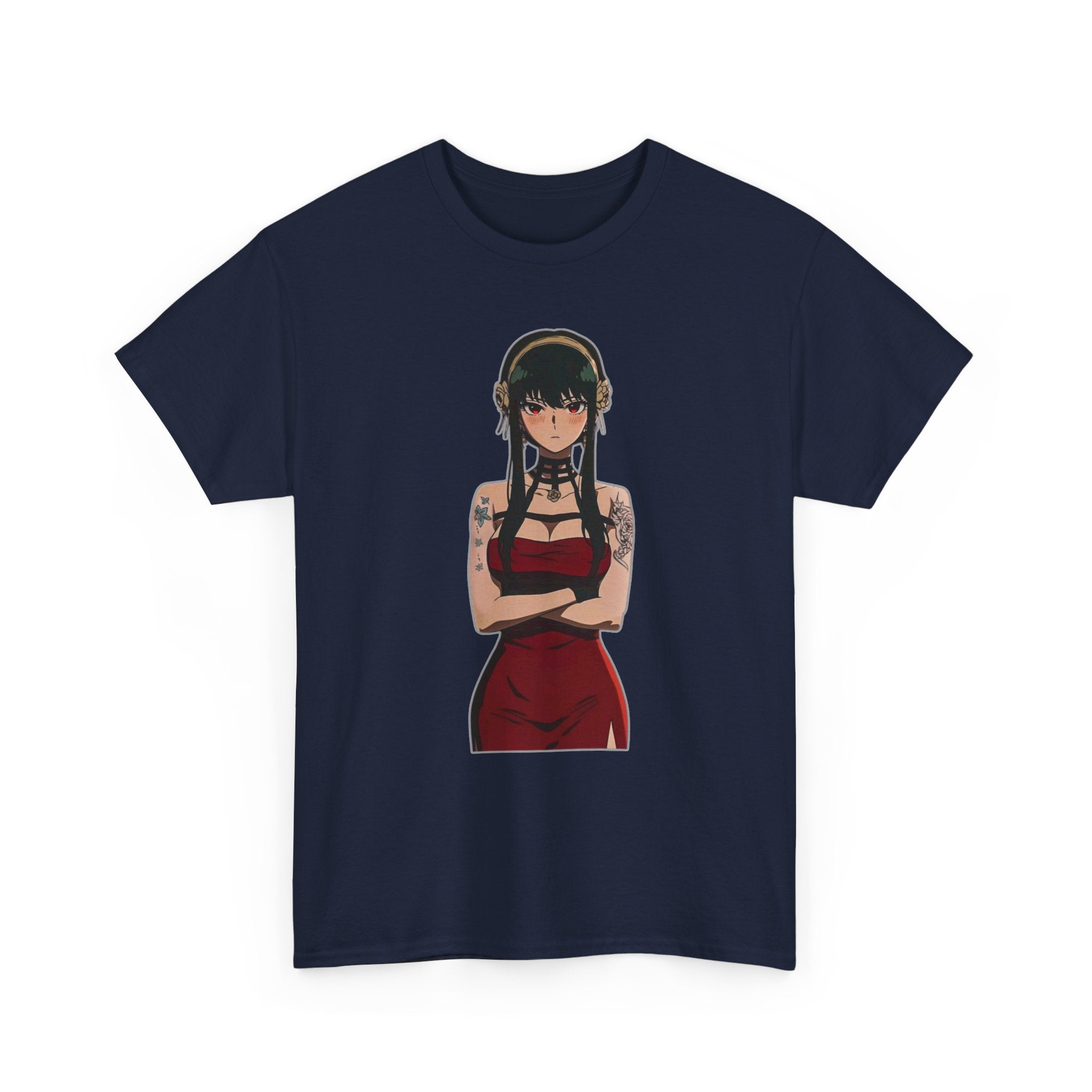 Yor Forger Elegant Tattooed Anime Unisex Heavy Cotton Tee
