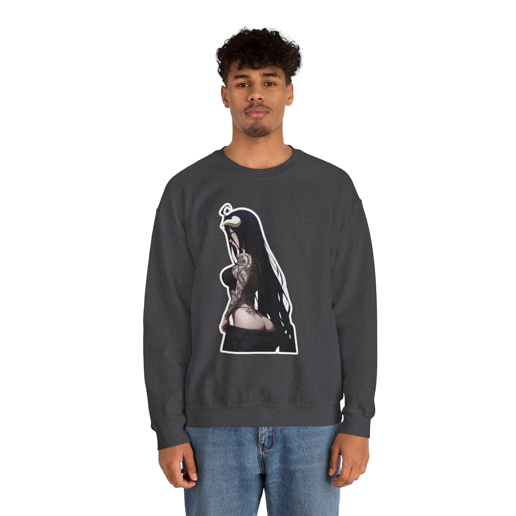 Albedo From Overlord Gothic Tattooed Unisex Heavy Blend™ Crewneck Sweatshirt