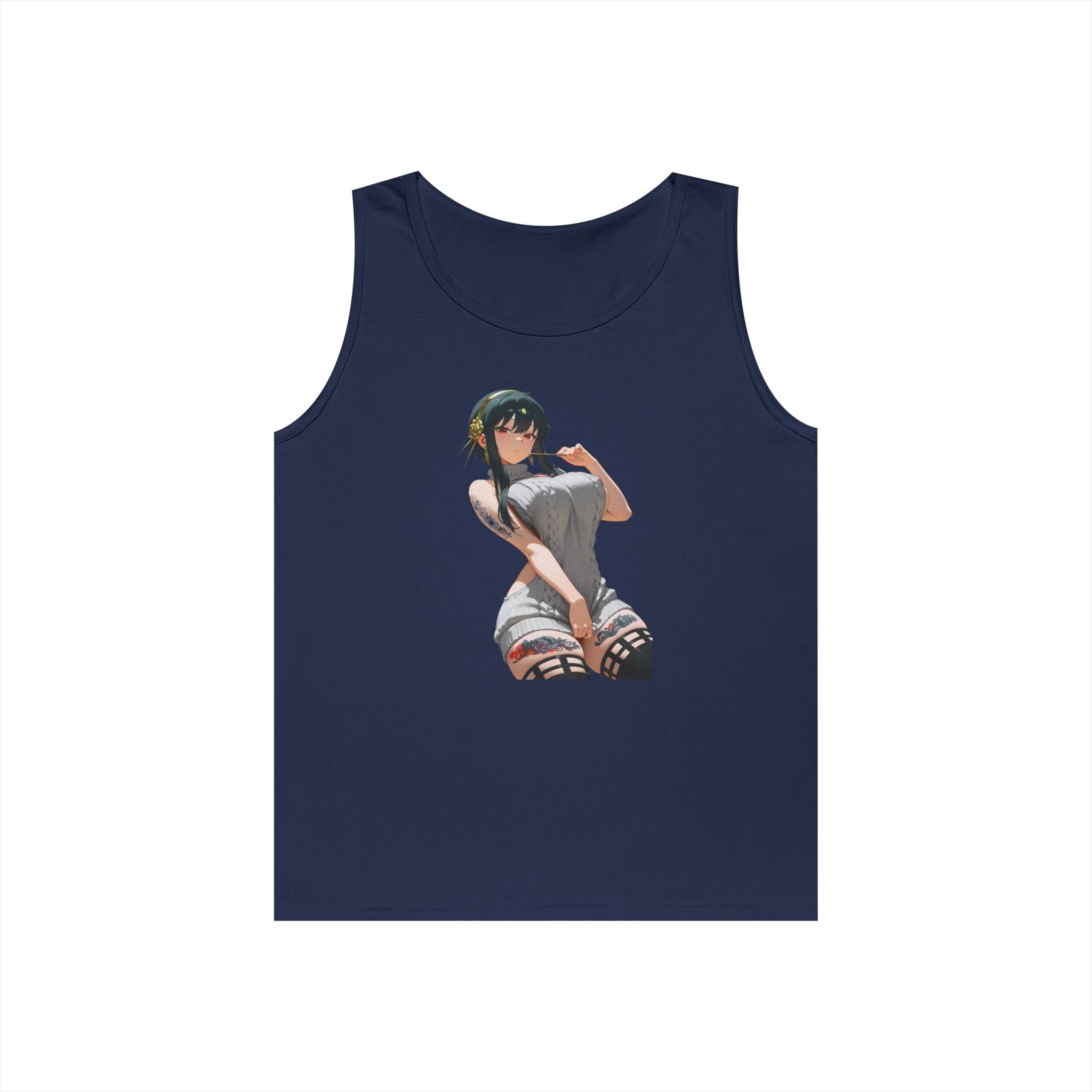 Yor Forger Sexy Tattooed Anime Heavy Cotton Tank Top