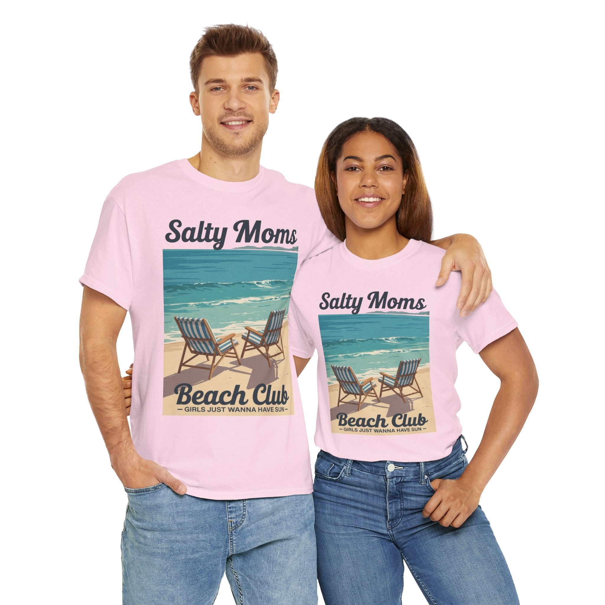 Salty Moms Beach Club Unisex Heavy Cotton Tee