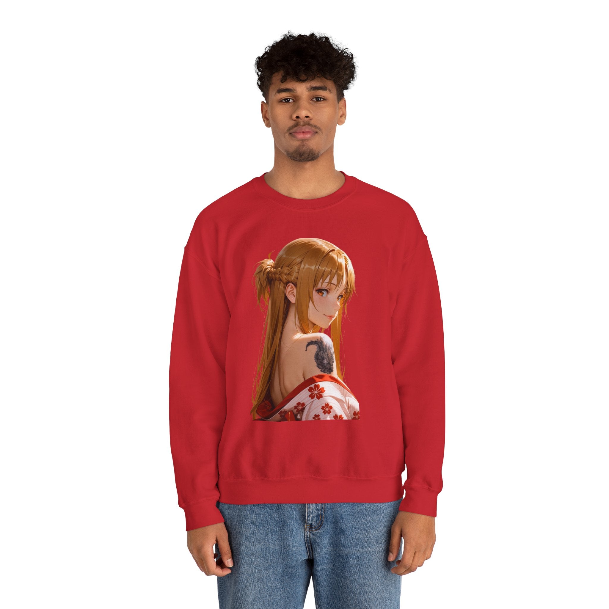 Asuna Kimono Tattoo Unisex Heavy Blend™ Crewneck Sweatshirt