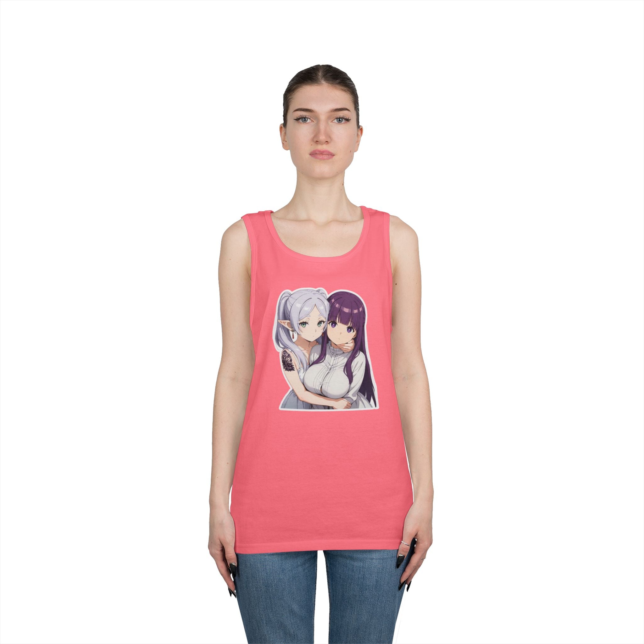 Fern x Frieren Waifu Heavy Cotton Tank Top