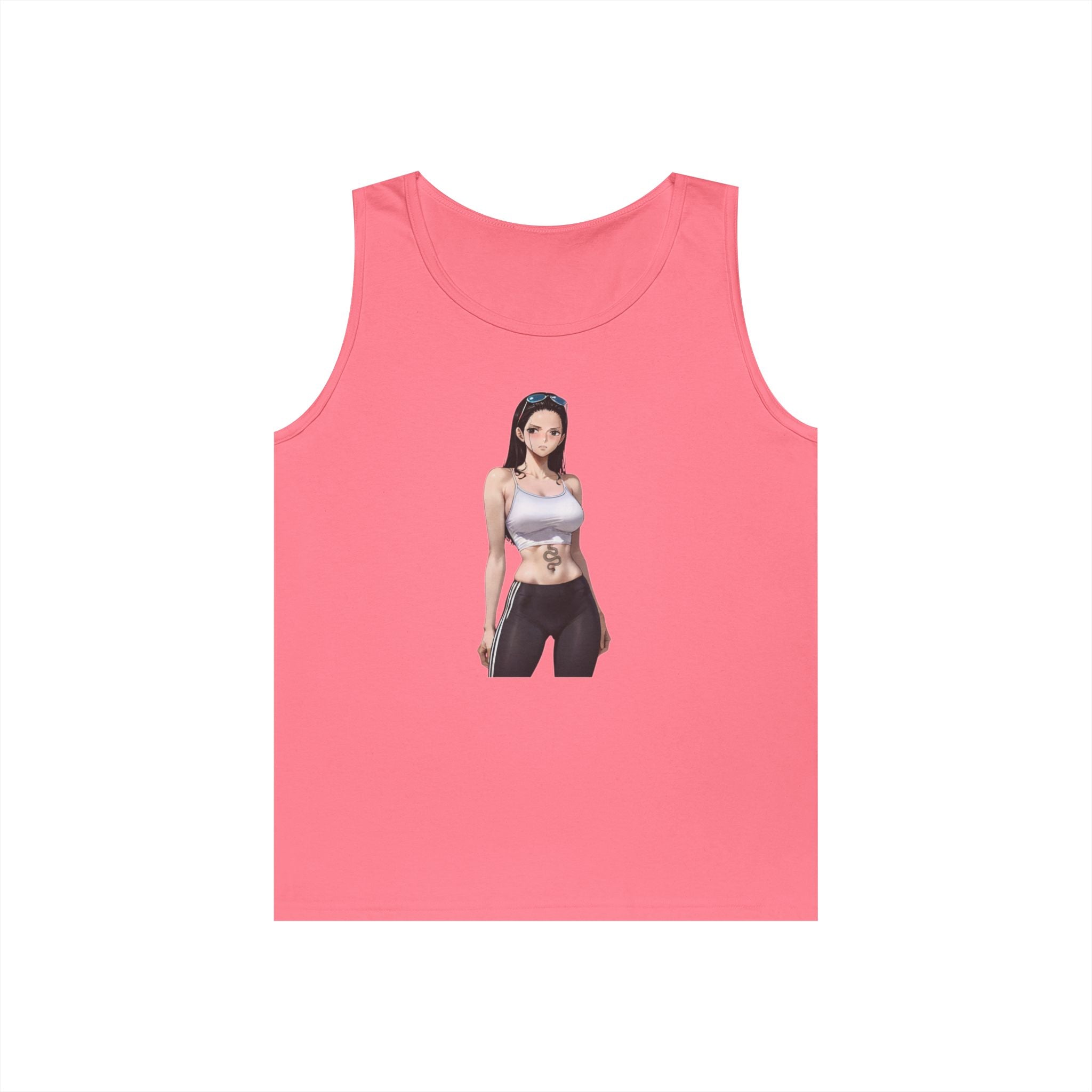 Nico Robin Sporty Snake Tattoo Anime Heavy Cotton Tank Top