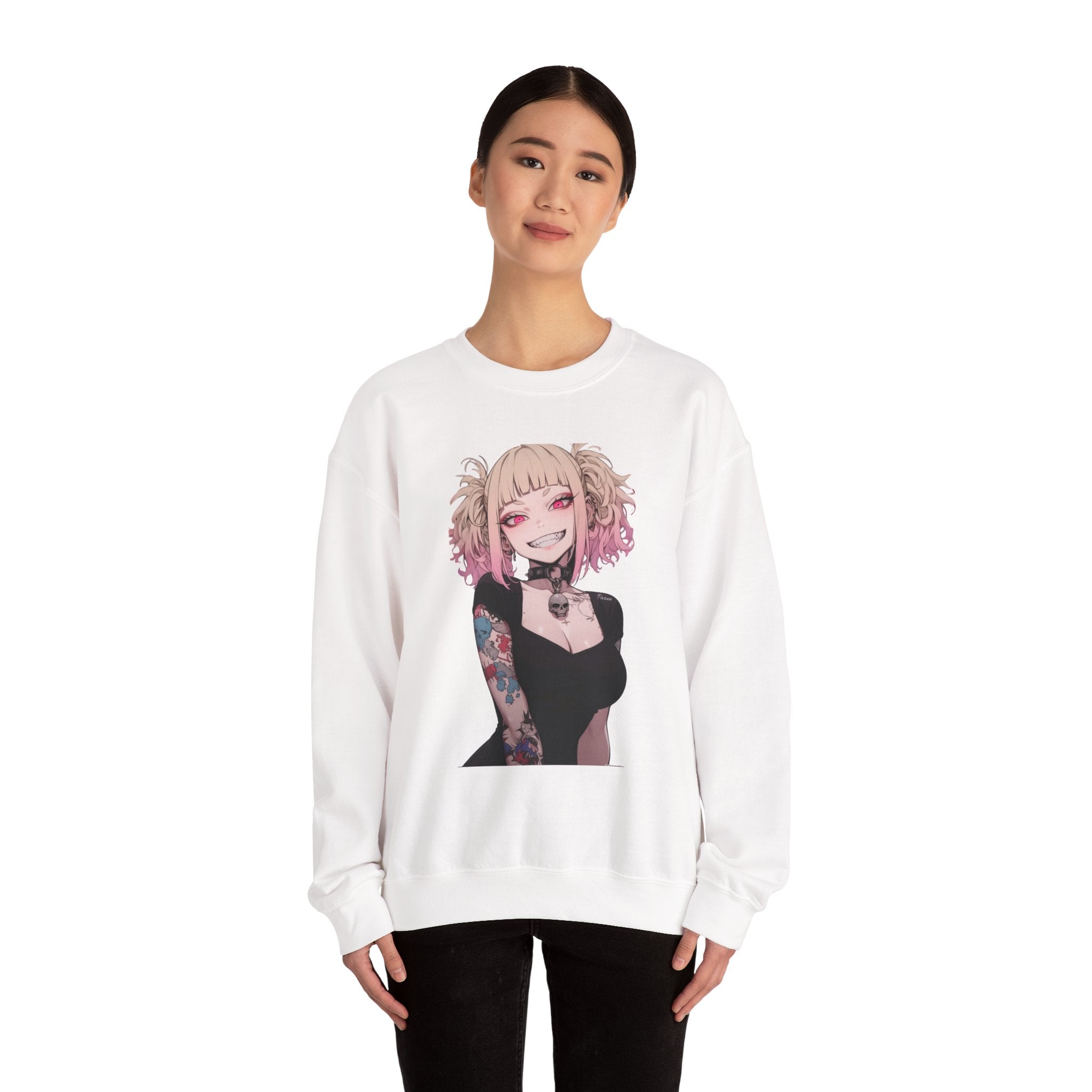 Gothic Himiko Toga Tattooed Crazy Unisex Heavy Blend™ Crewneck Sweatshirt
