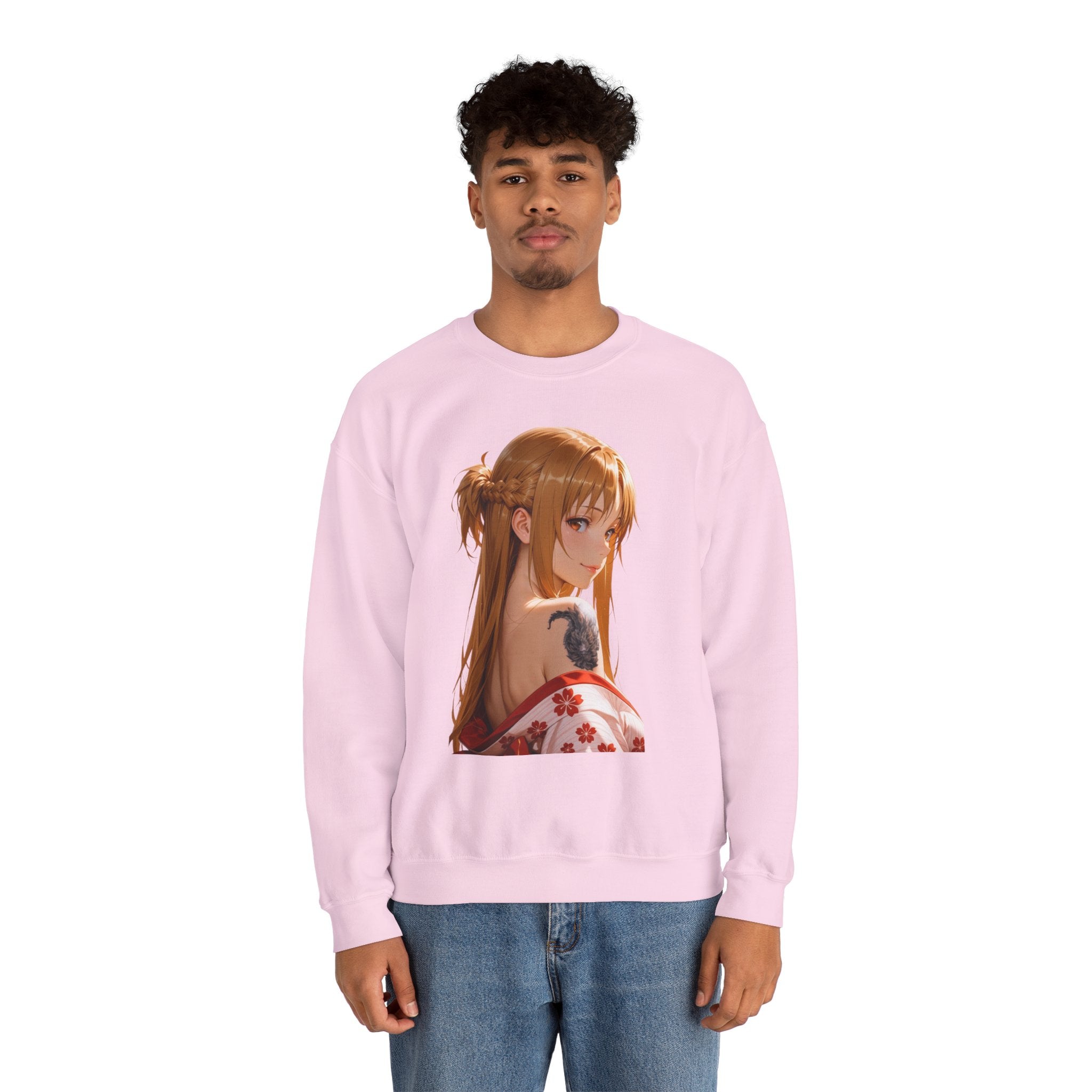 Asuna Kimono Tattoo Unisex Heavy Blend™ Crewneck Sweatshirt