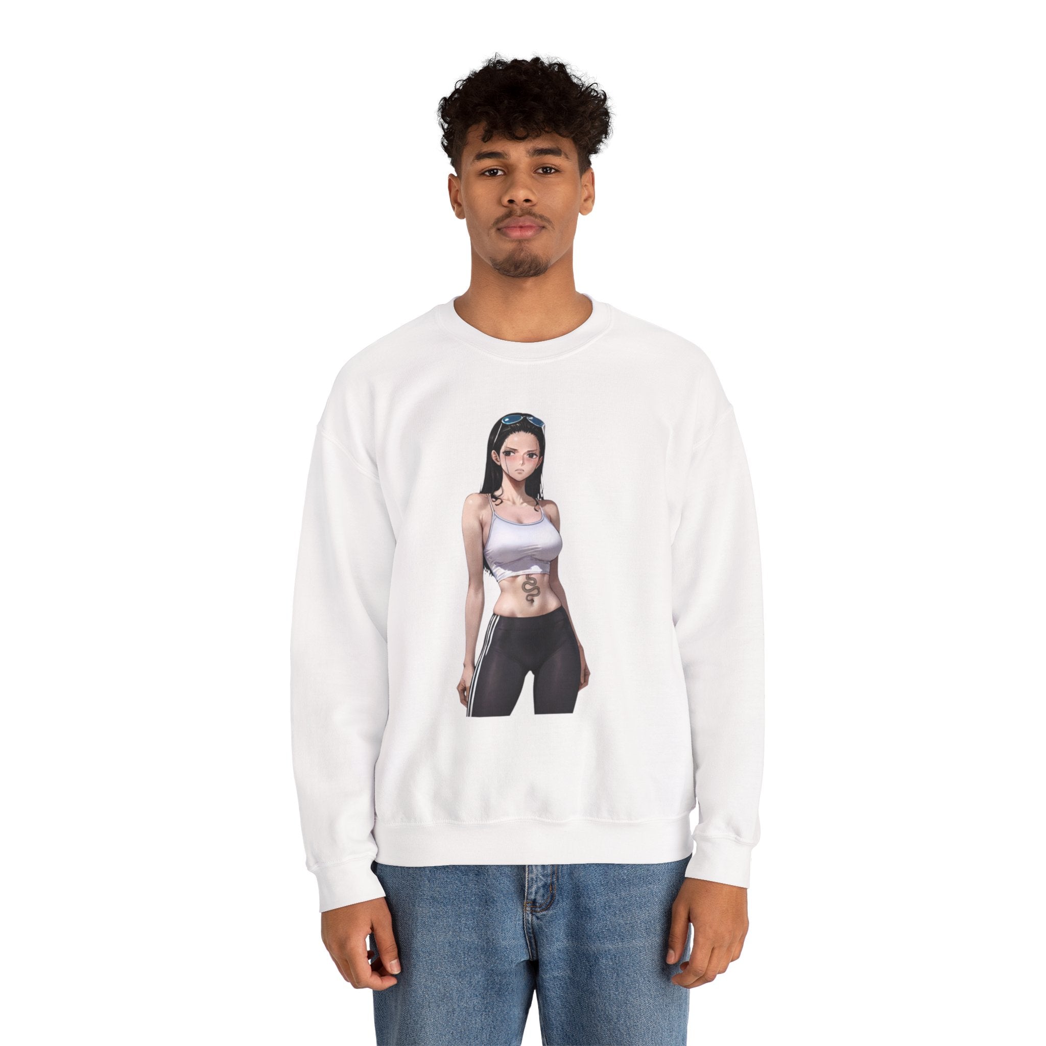 Copy of Nico Robin Catgirl Casual Anime Unisex Heavy Blend™ Crewneck Sweatshirt