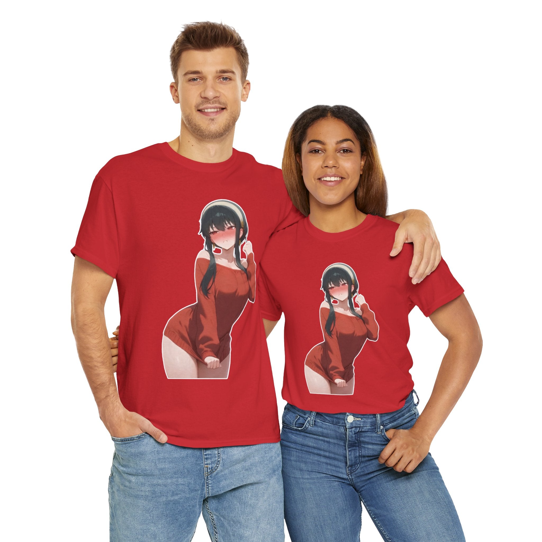 Yor Forger Blushing Waifu Unisex Heavy Cotton Tee