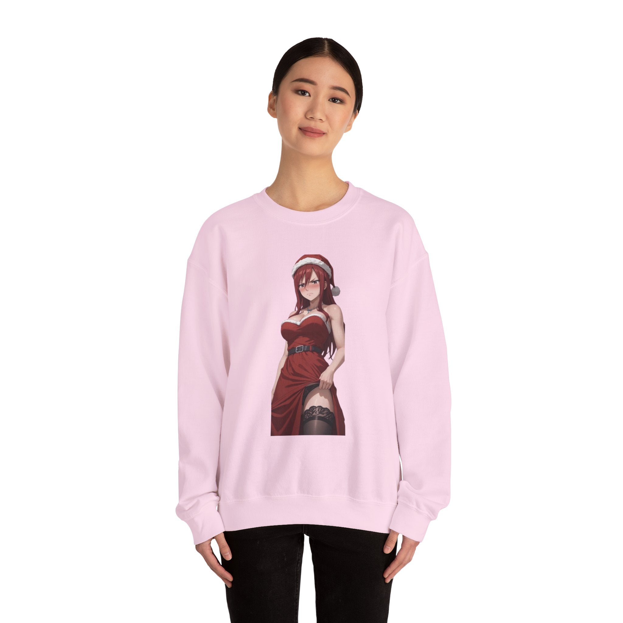 Ezra Scarlet Christmas Themed Angry Unisex Heavy Blend™ Crewneck Sweatshirt