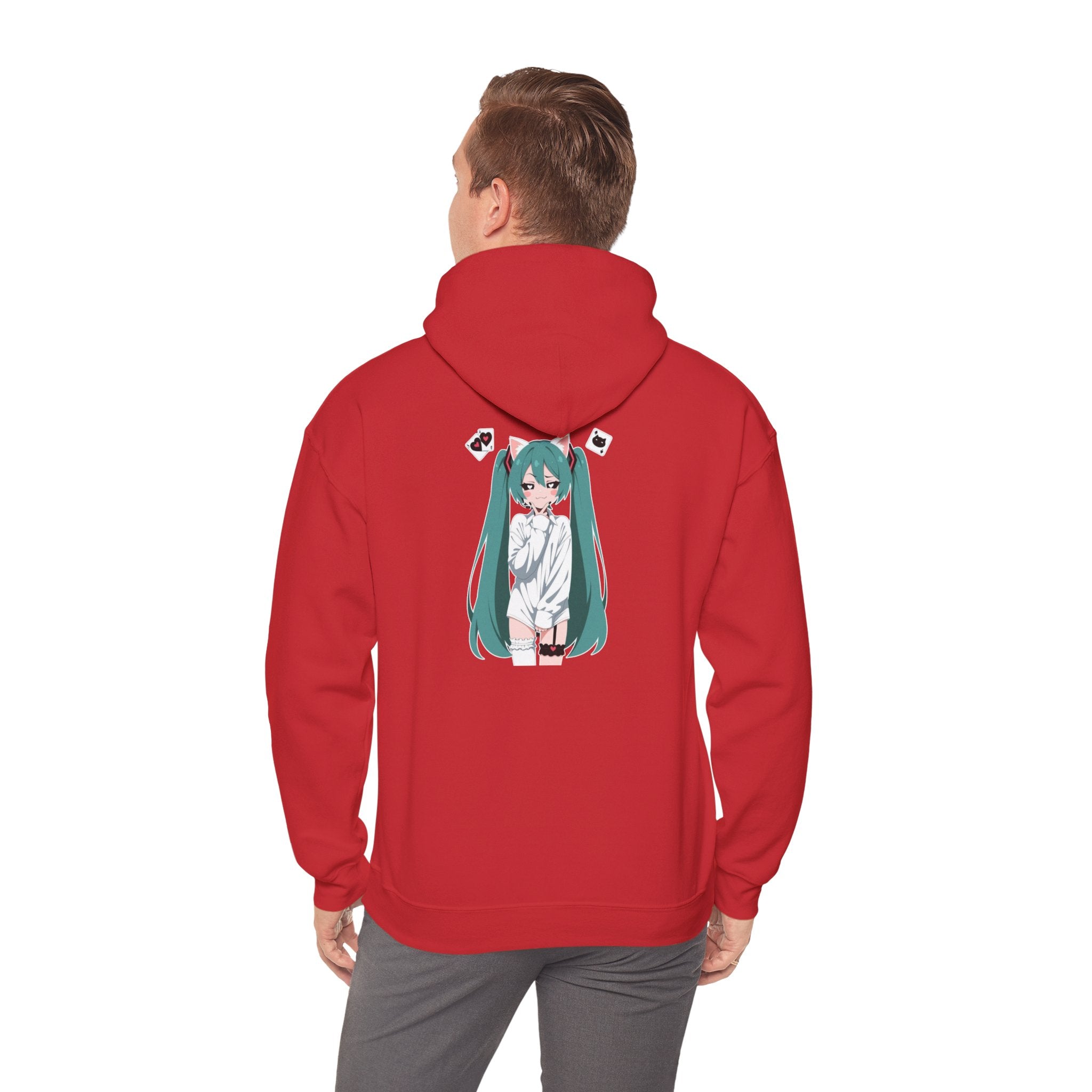 Hatsune Miku Catgirl Cute Unisex Heavy Blend™ Hooded Sweatshirt