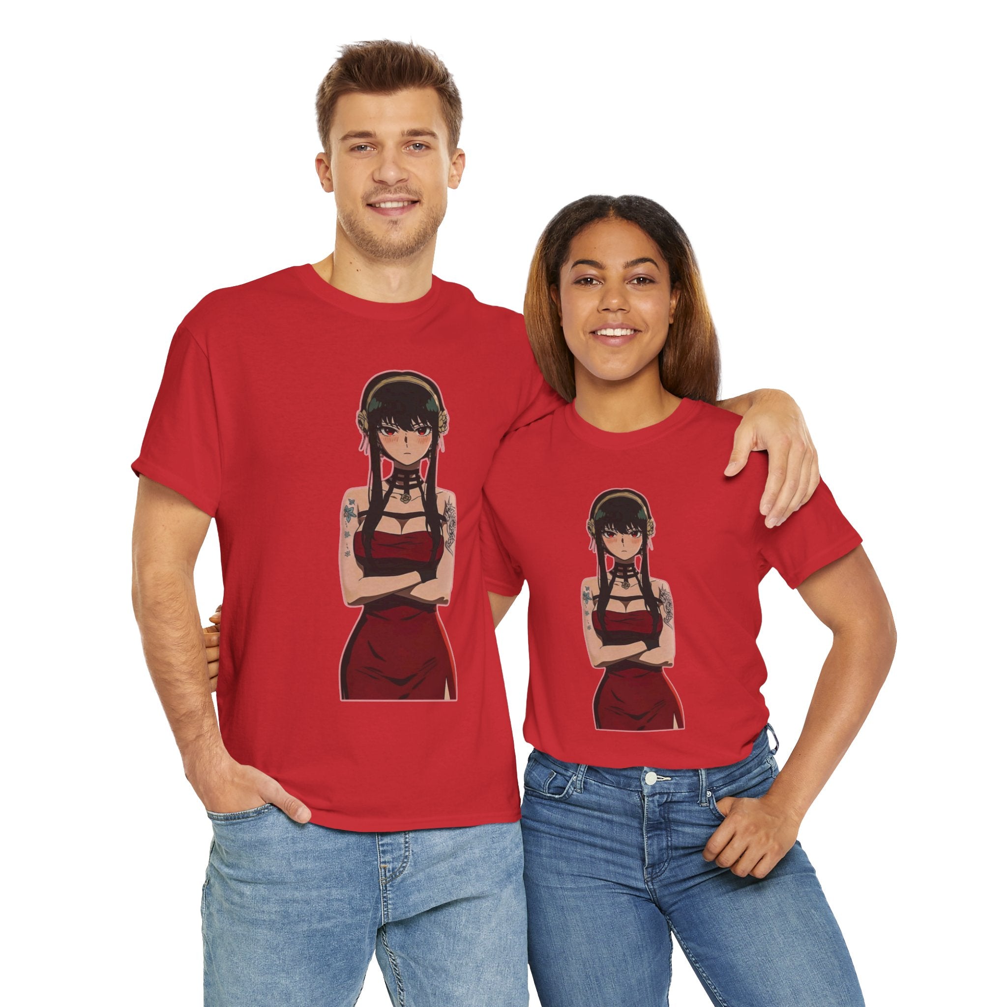 Yor Forger Elegant Tattooed Anime Unisex Heavy Cotton Tee