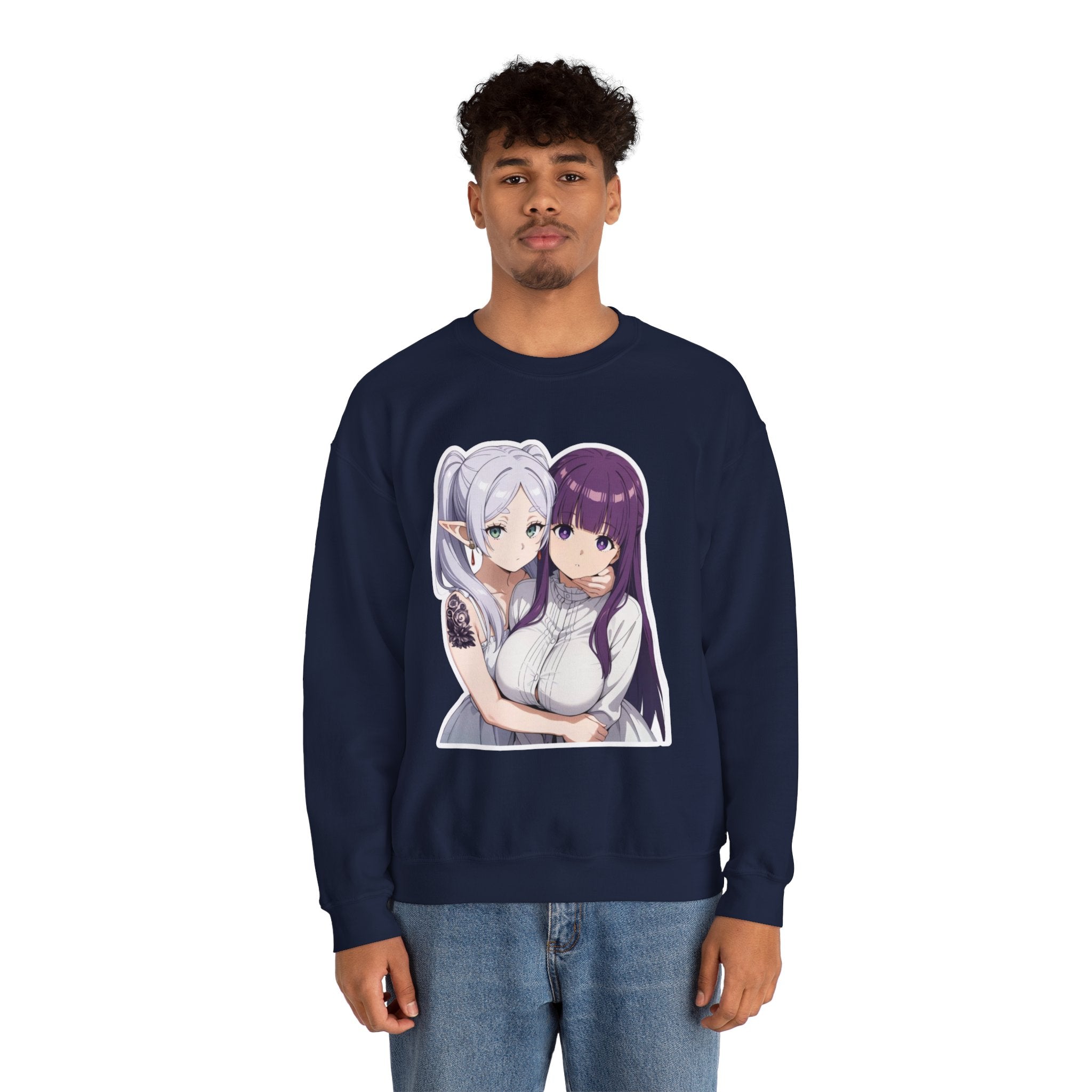 Fern x Frieren Waifu Unisex Heavy Blend™ Crewneck Sweatshirt